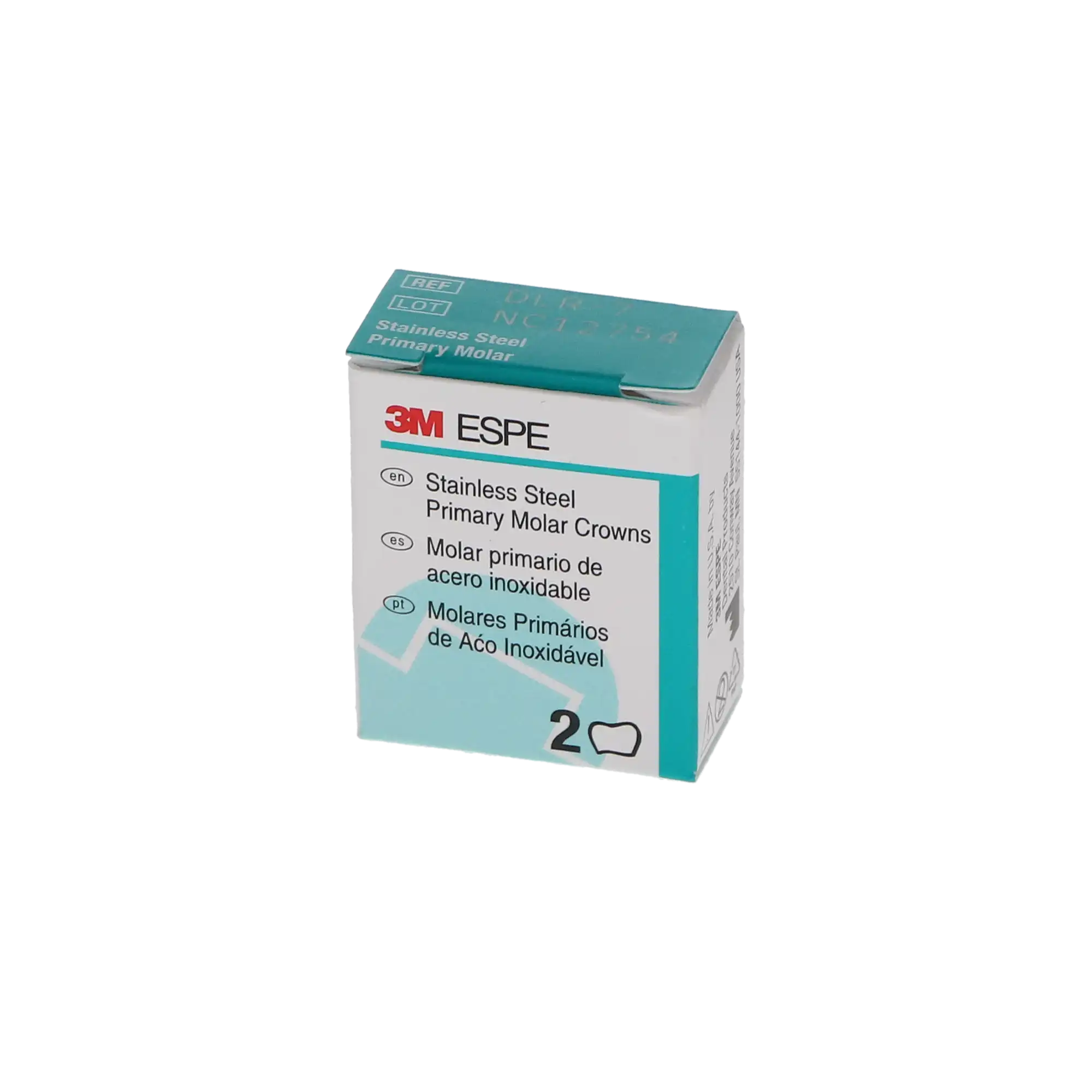 3M ESPE Stainless Steel Primary Molar Crown, First Primary Molar, Lower Right, Size DLR7, Refill Box of 5, D-LR-7 thumbnail 6