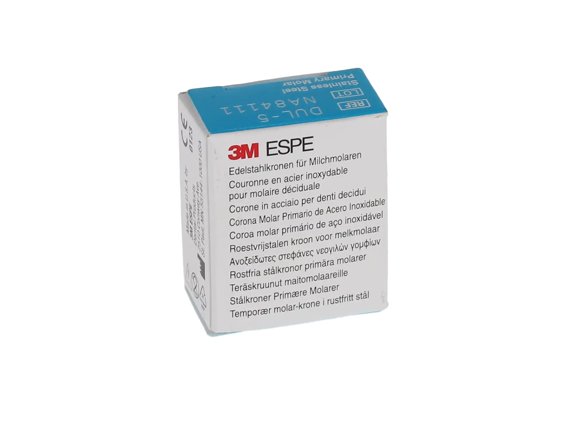 3M ESPE Stainless Steel Primary Molar Crown, First Primary Molar, Upper Left, Size 5, DUL5, 5/Box thumbnail 5