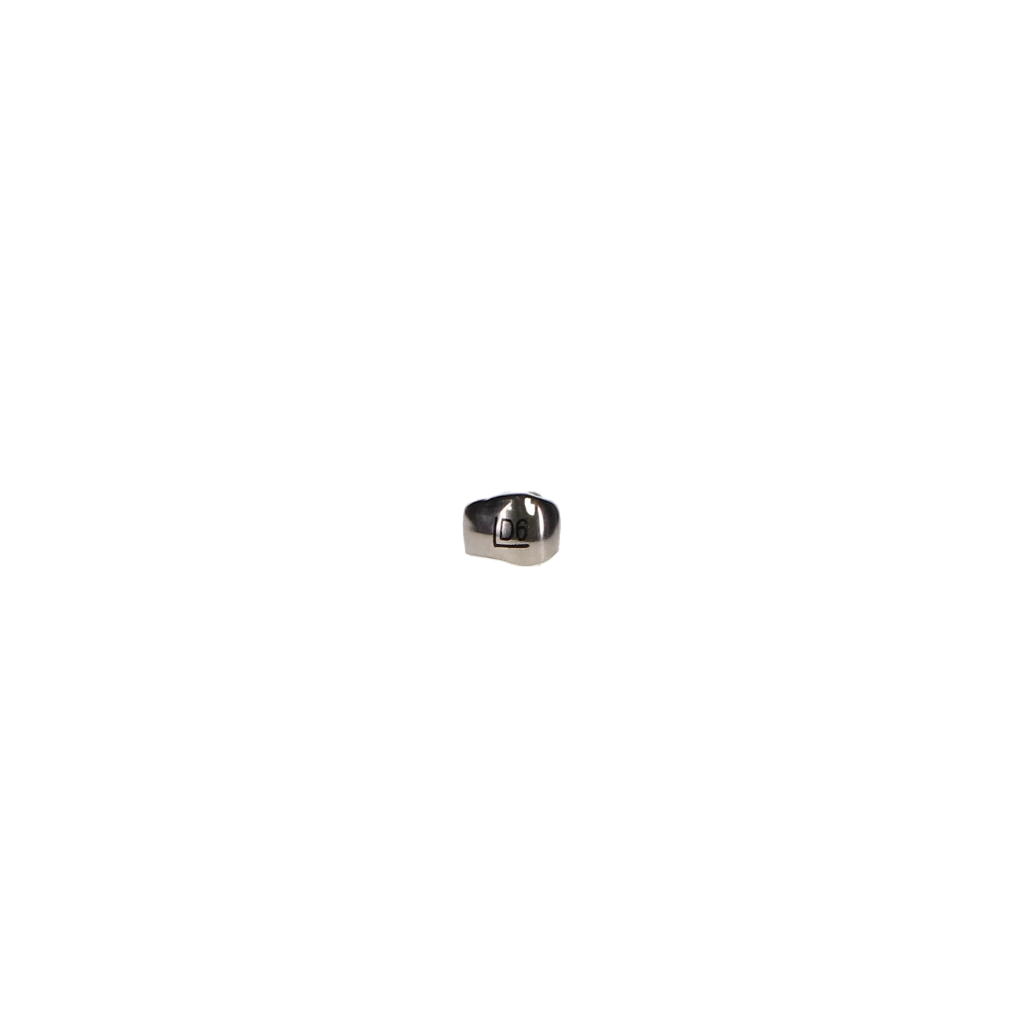 3M ESPE Stainless Steel Primary Molar Crown, First Primary Molar, Upper Left, Size DUL6, 5/Box, D-UL-6 - 3M™ ESPE™ SS Crowns Size DUL6 1st Primary Molar Box of 5 - Image 1
