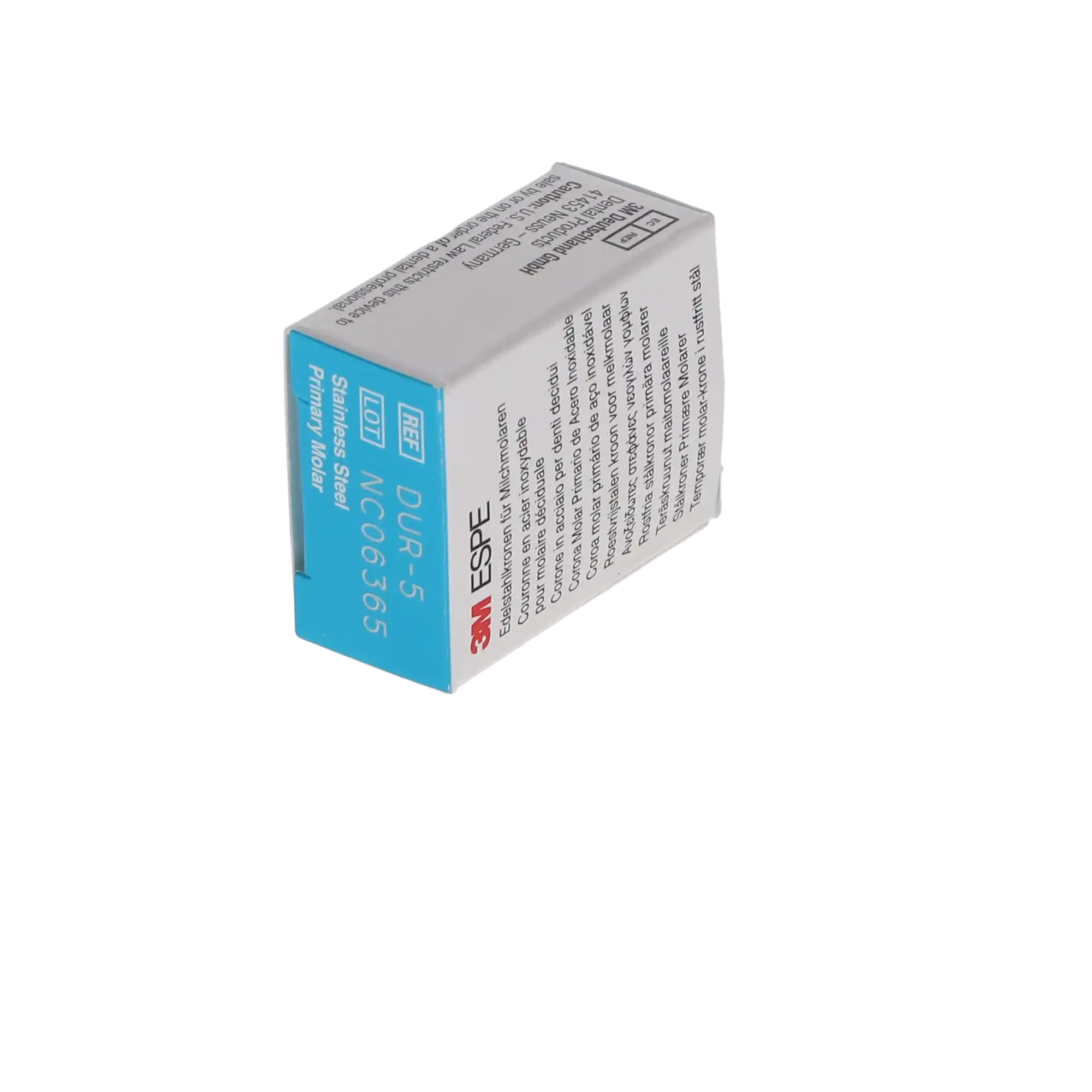 3M ESPE Stainless Steel Primary Molar Crown, First Primary Molar, Upper Right, Size DUR5, 5/Box, D-UR-5 thumbnail 5