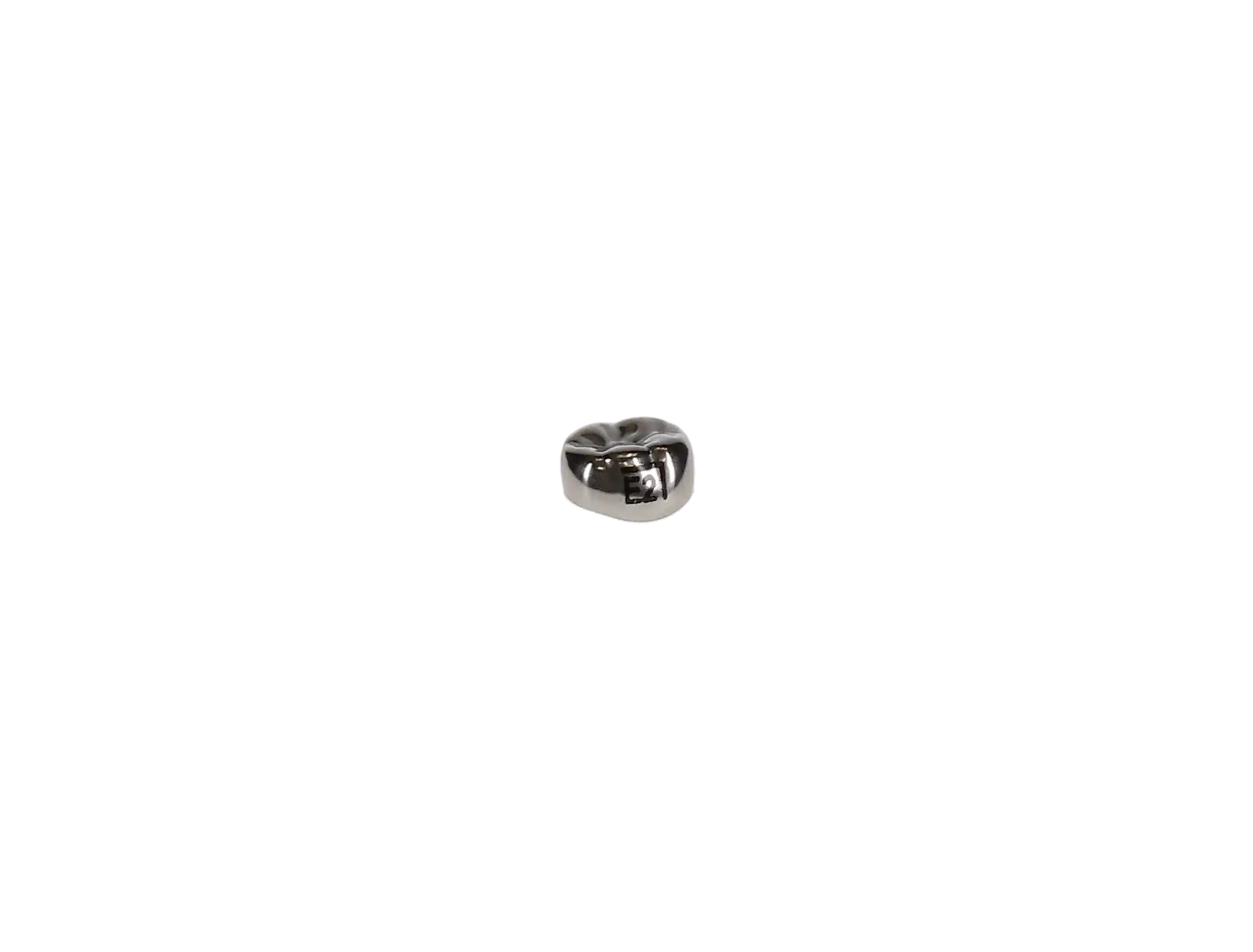 3M ESPE Stainless Steel Primary Molar Crown, ELR2, Lower Right Second Primary Molar, Size 2, 5/Box, E-LR-2 thumbnail 3