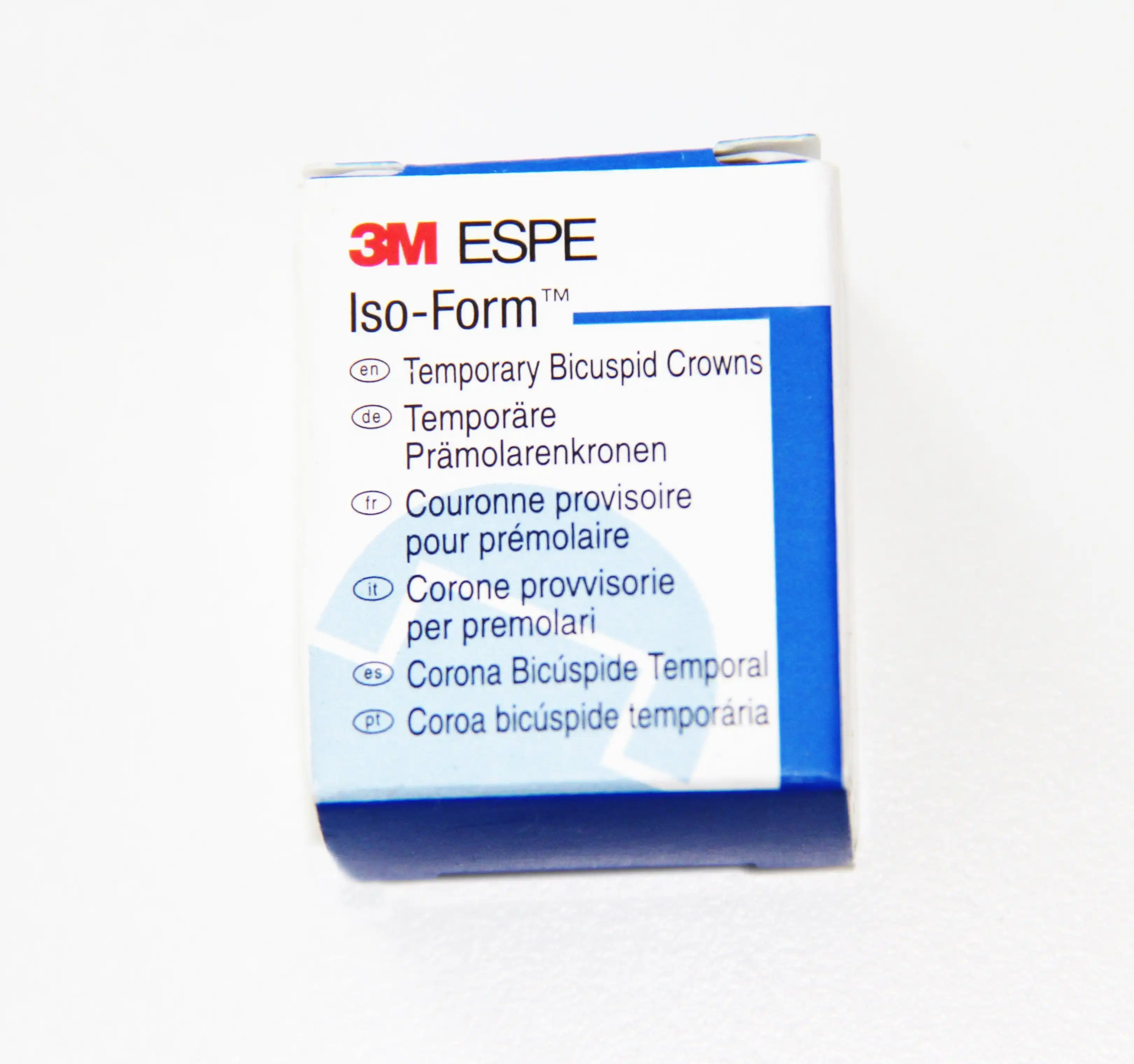 3M Iso-Form Temporary Tin-Silver Bicuspid Crowns, Lower Right Second Bicuspid, Size L58, 5/Box, L58 - 3M Iso-Form Temporary Bicuspid Crowns - Image 1