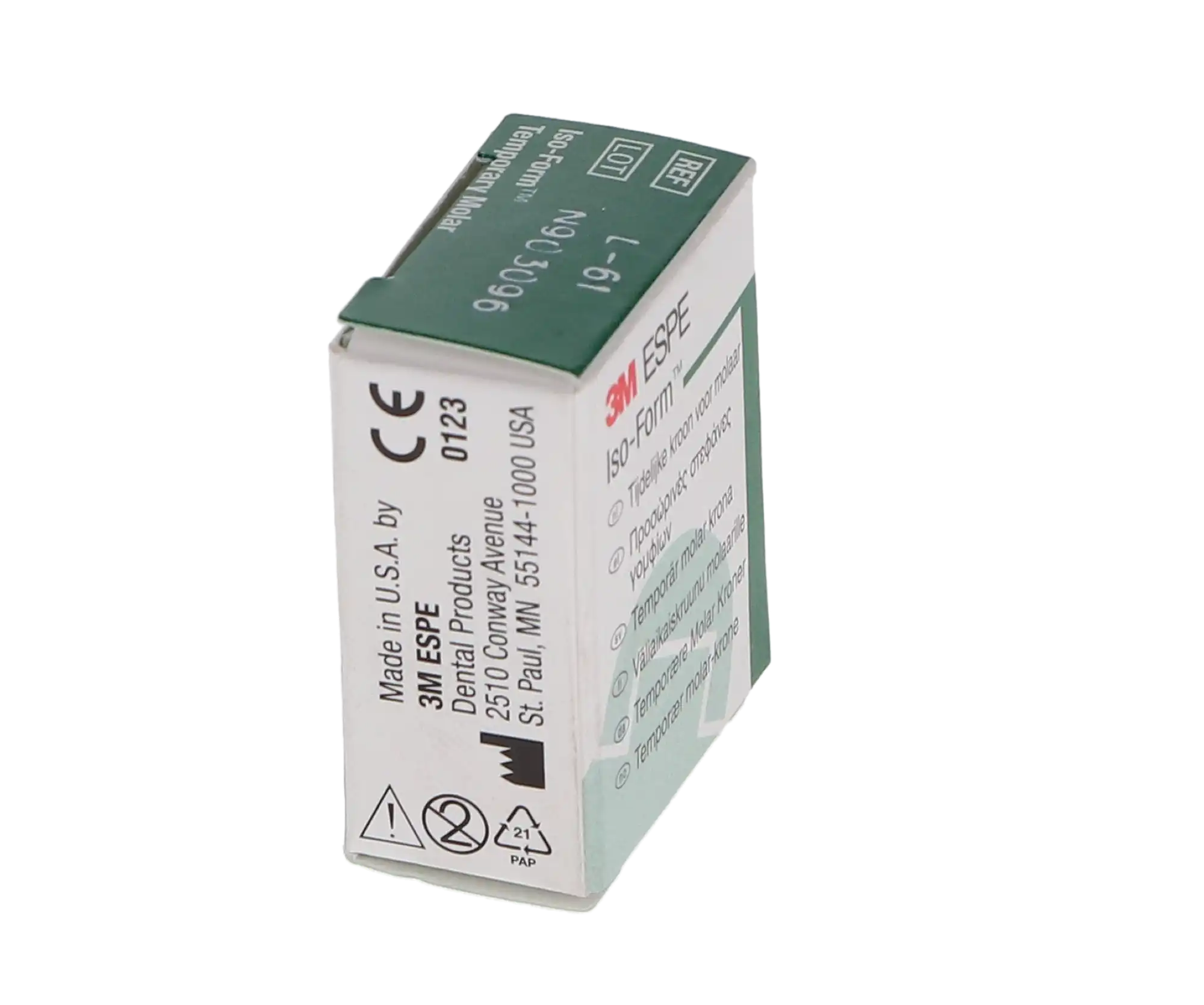 3M Iso-Form Temporary Tin-Silver Molar Crown, Lower Left First Molar, Size L61, 5/Box, L61 thumbnail 5
