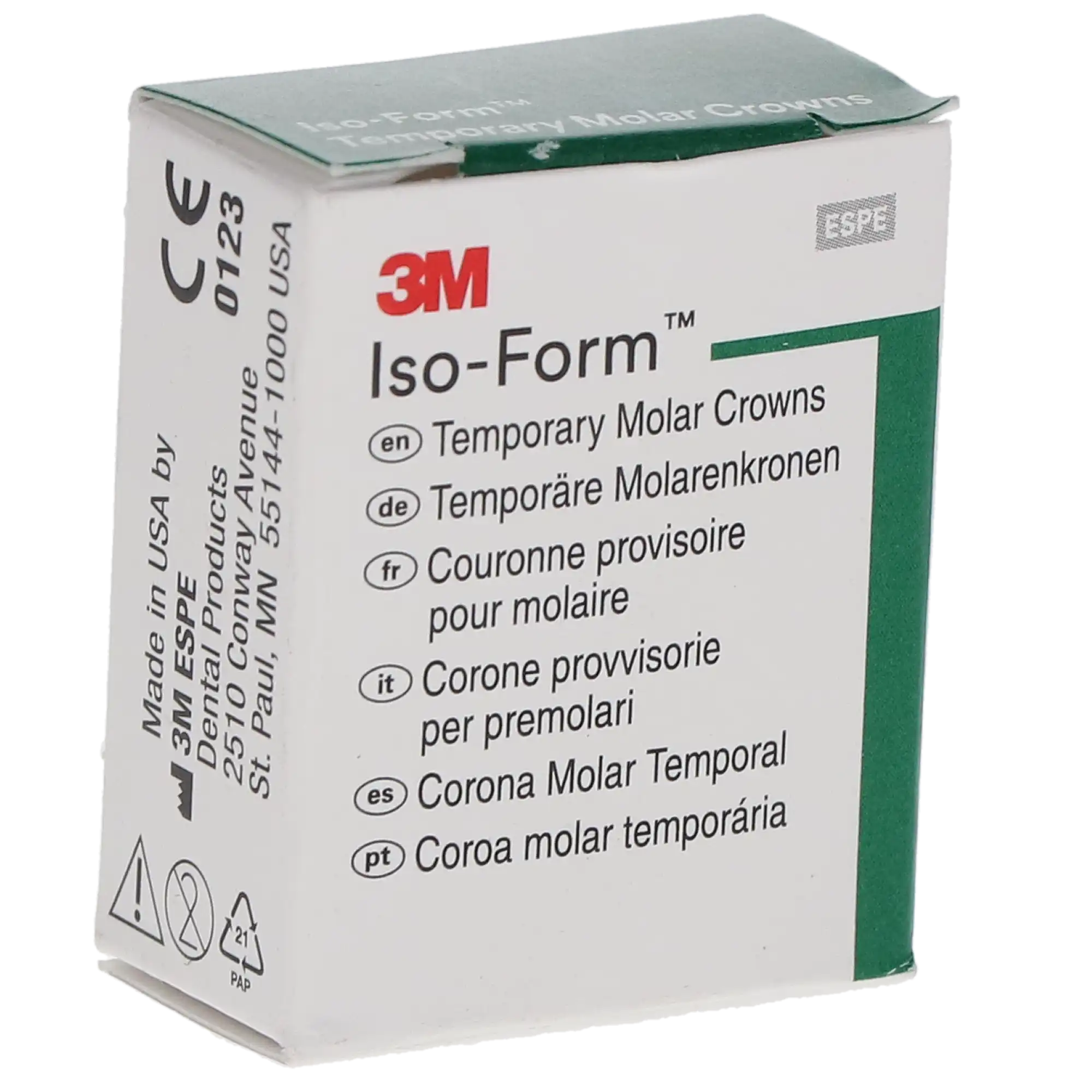 3M Iso-Form Temporary Tin-Silver Molar Crowns, Lower Right Second Molar, Size L76, 5/Box, L76 thumbnail 4