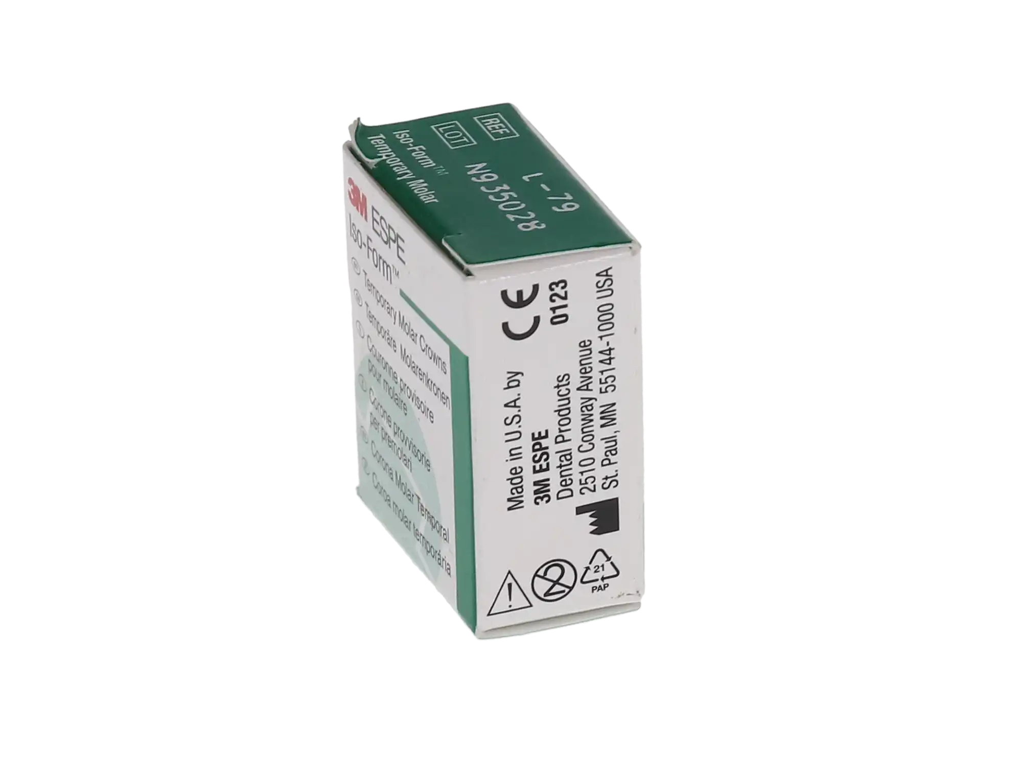3M Iso-Form Temporary Tin-Silver Molar Crowns, Lower Left Second Molar, Size L79, 5/Box, L79 thumbnail 5