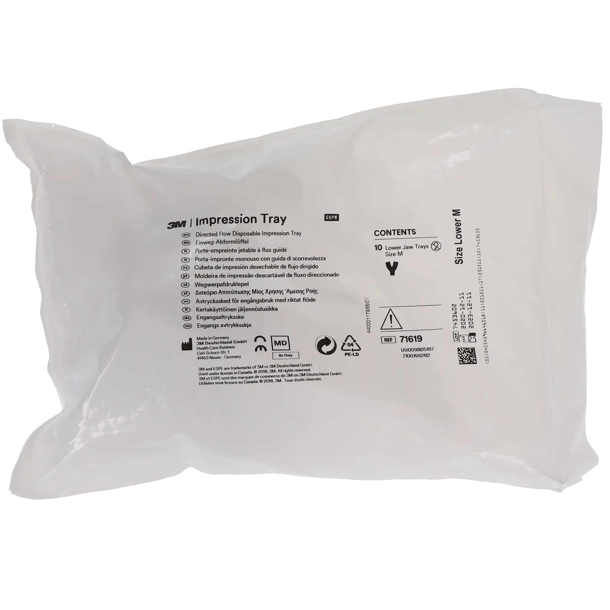 3M Directed Flow Disposable Impression Tray, Medium, Lower, Refill, 10/Pk, 71619 thumbnail 5