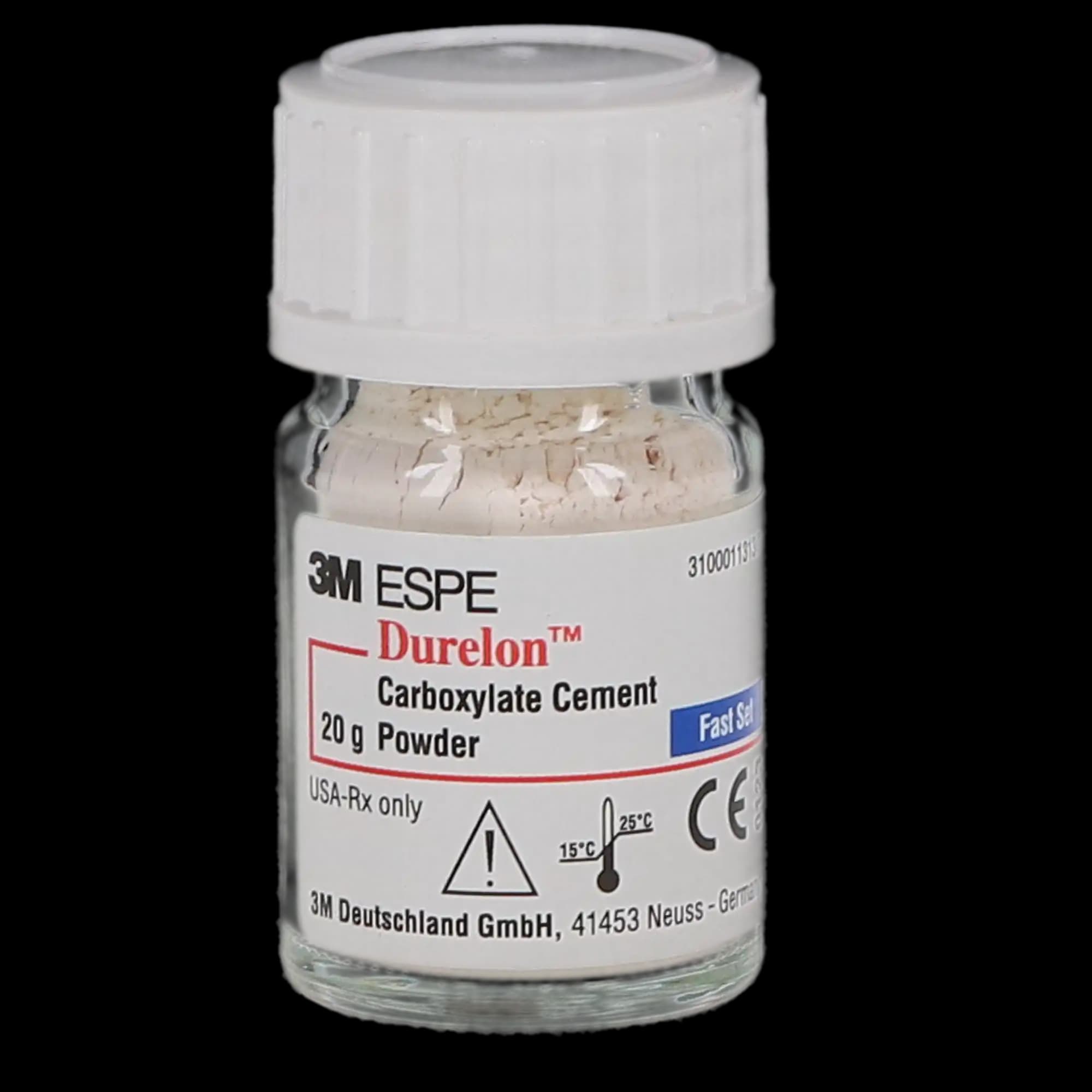 Solventum Durelon Zinc Polycarboxylate Luting Cement Radiopaque, Fast Set, Triple Pack Powder, 3 x 20 g, 38237 thumbnail 8