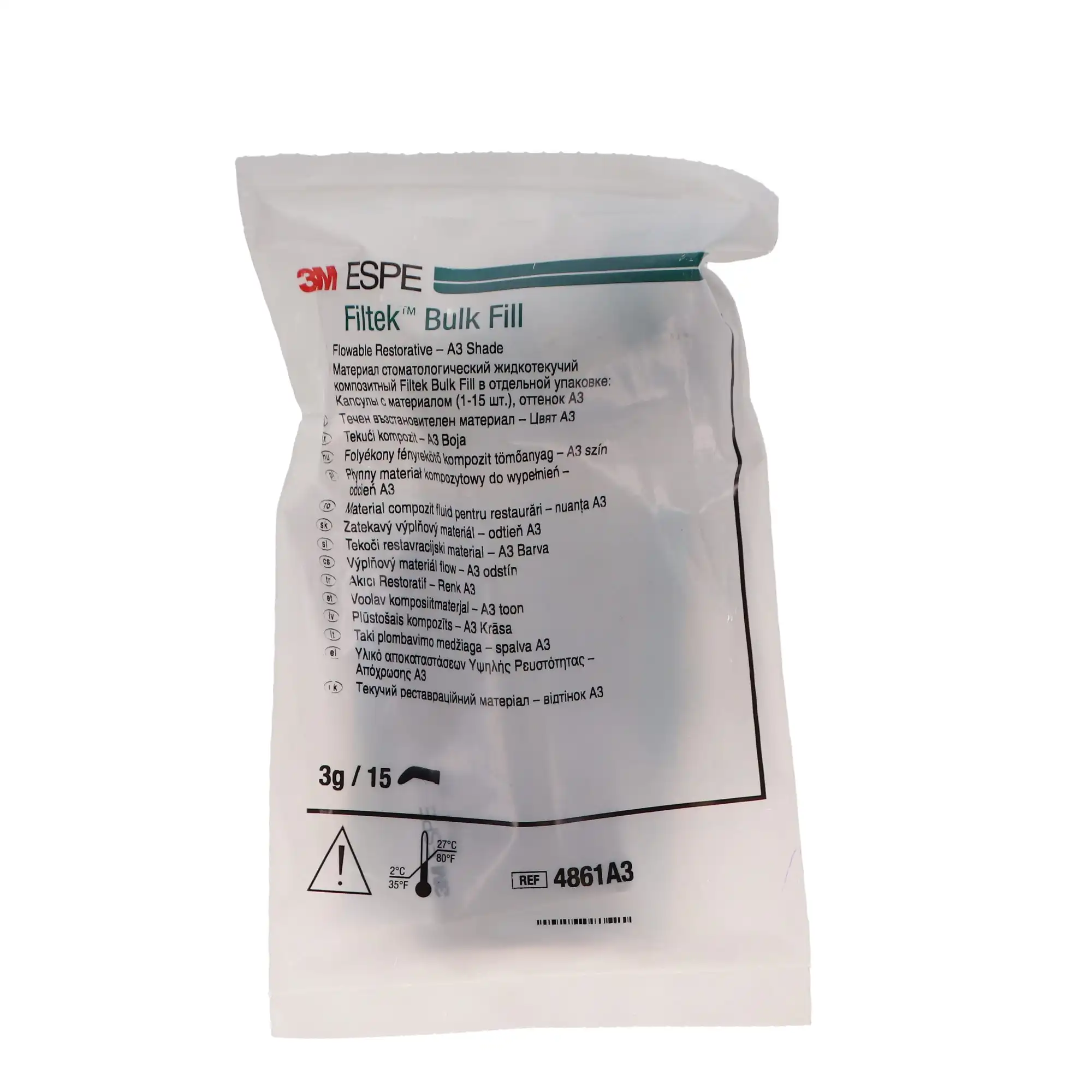3M Filtek Bulk Fill Flowable Restorative Capsules, Shade A3, 0.2 g, 15/Pk, 4861A3 thumbnail 8