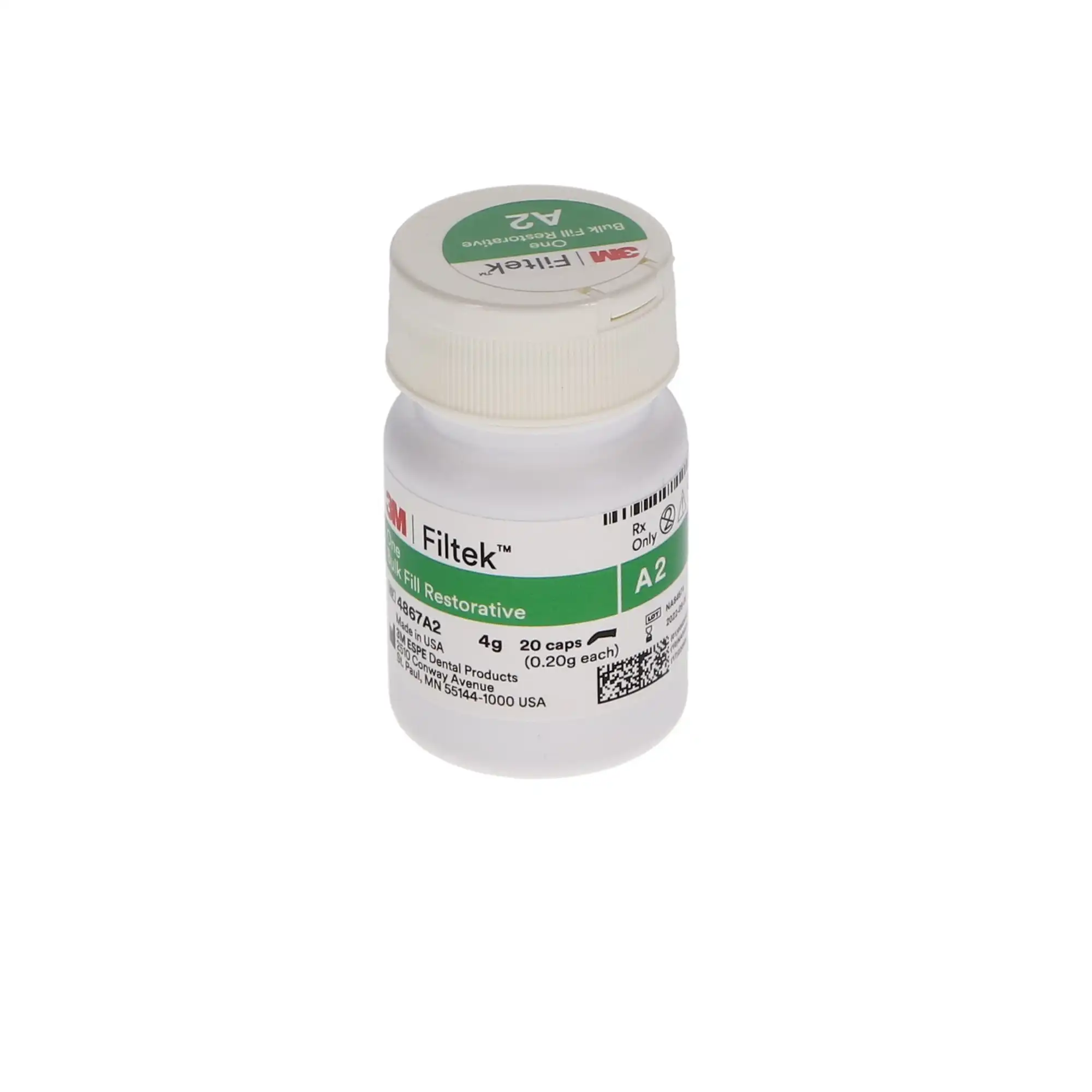 3M Filtek One Bulk Fill Restorative Capsules, A2, 0.2 g, 20/Pk, 4867A2 thumbnail 5