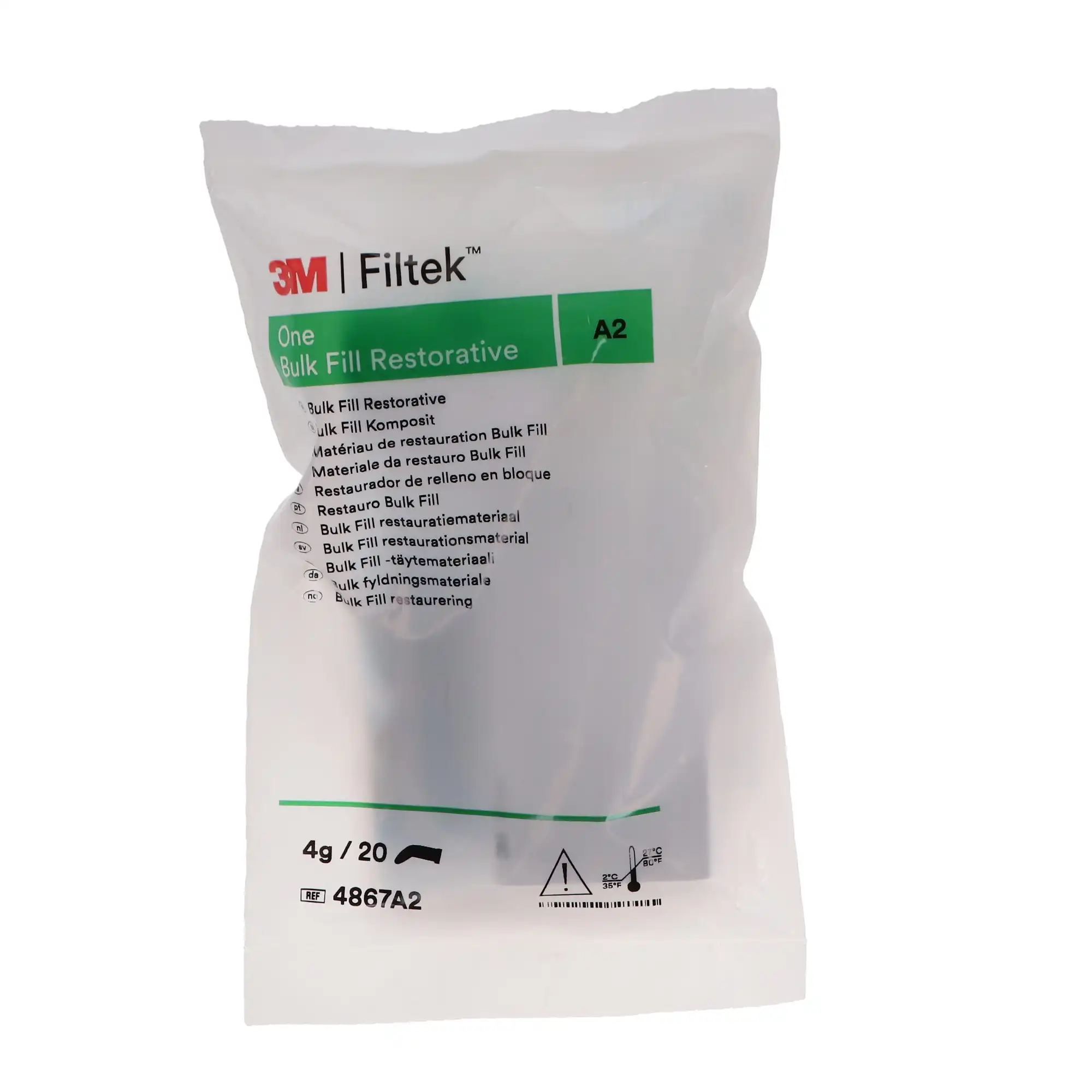 3M Filtek One Bulk Fill Restorative Capsules, A2, 0.2 g, 20/Pk, 4867A2 thumbnail 7
