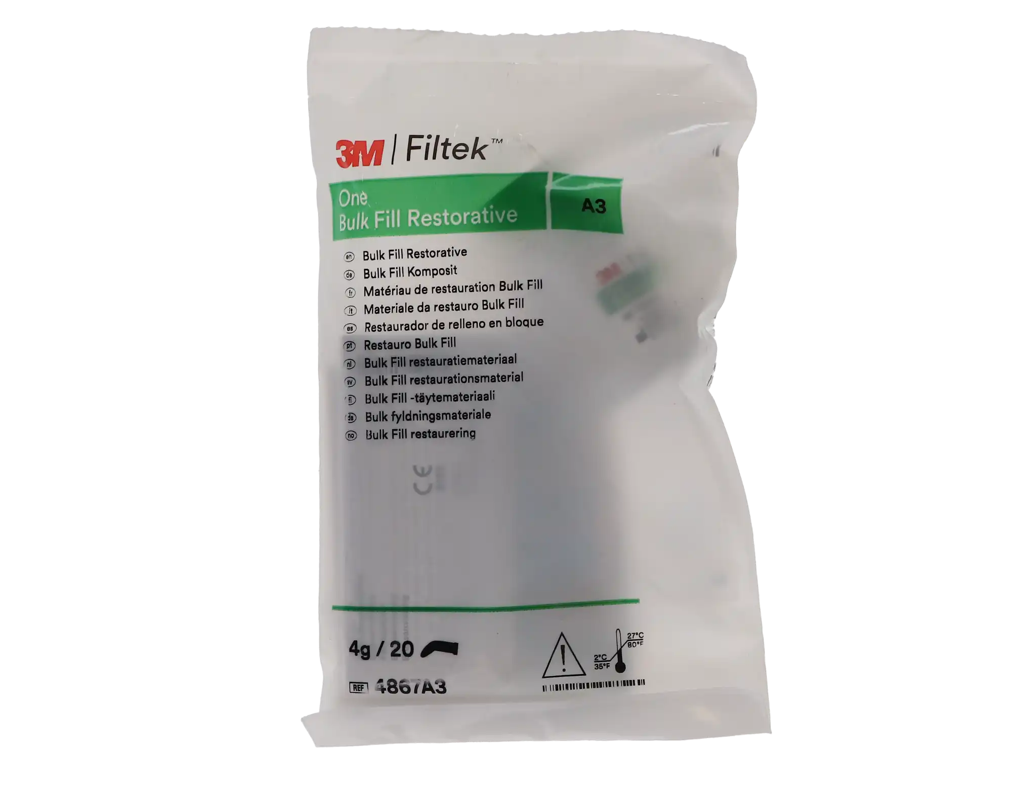 3M Filtek One Bulk Fill Restorative Capsules, Shade A3, 0.2 g, 20/Pk, 4867A3 thumbnail 8