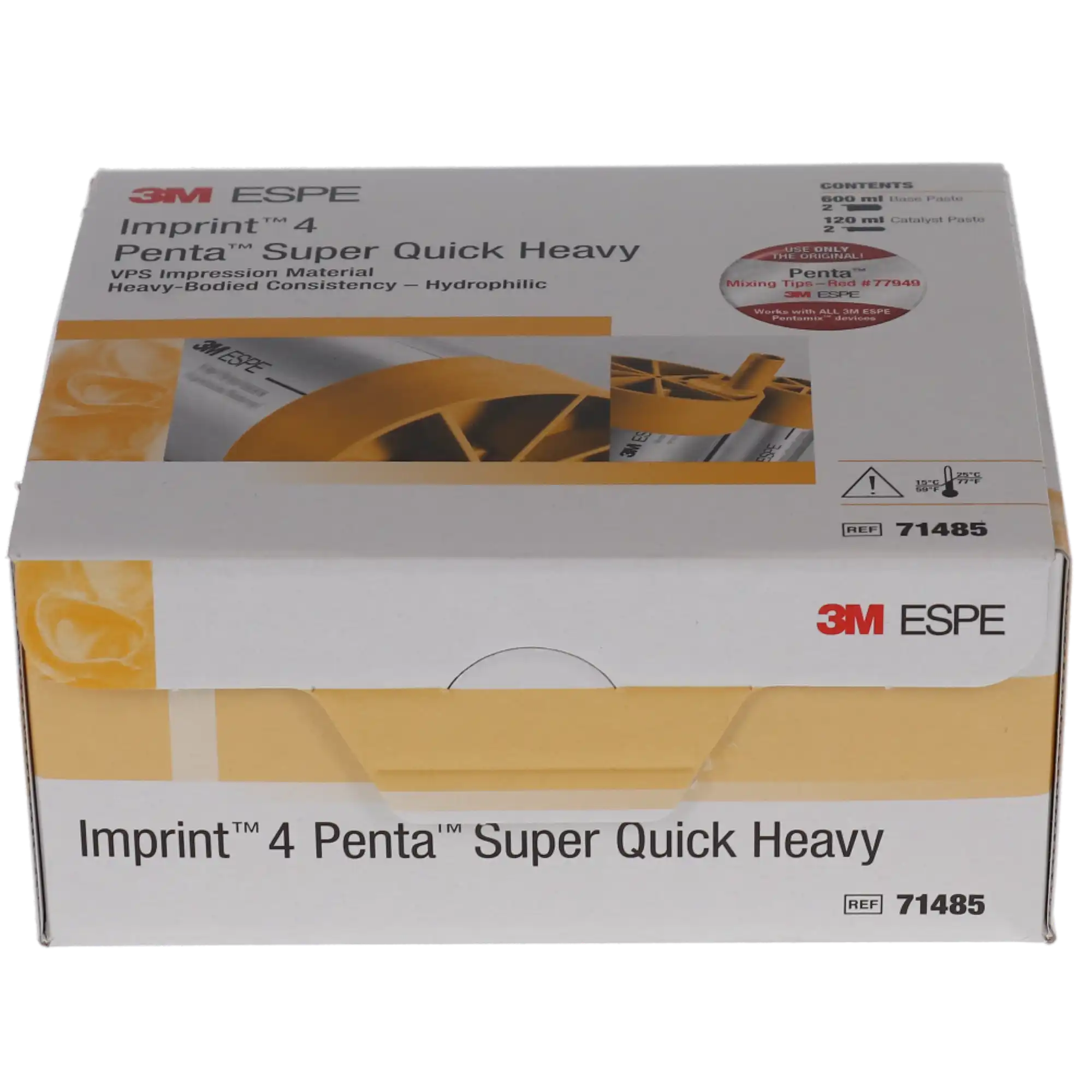 3M Imprint 4 Penta Super Quick Heavy Body VPS Impression Material Refill, 2 x 300 mL Base + 2 x 60 mL Catalyst, 71485 thumbnail 5