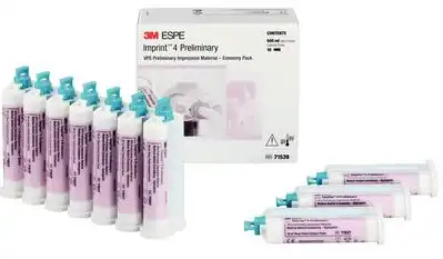 3M Imprint 4 Preliminary VPS Impression Material, Regular Set, Pink, Mint, 50 mL Cartridges, Economy Pack 10/Box, 71539 thumbnail 2