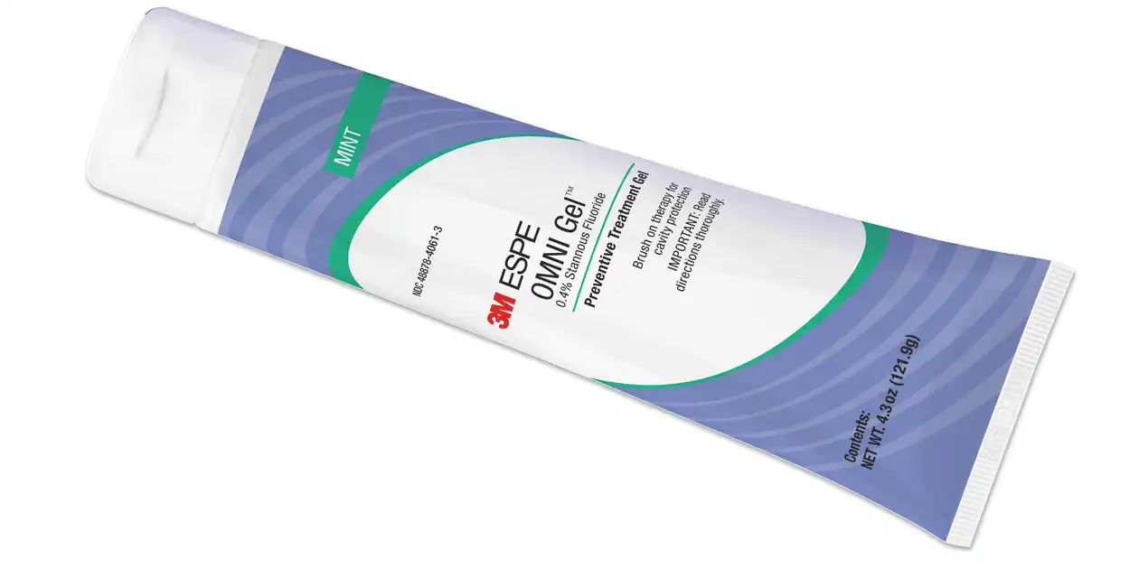 OMNI Gel 0.4% Stannous Fluoride Brush-On Gel, Mint, 4.3 oz Tube, 12106M thumbnail 2