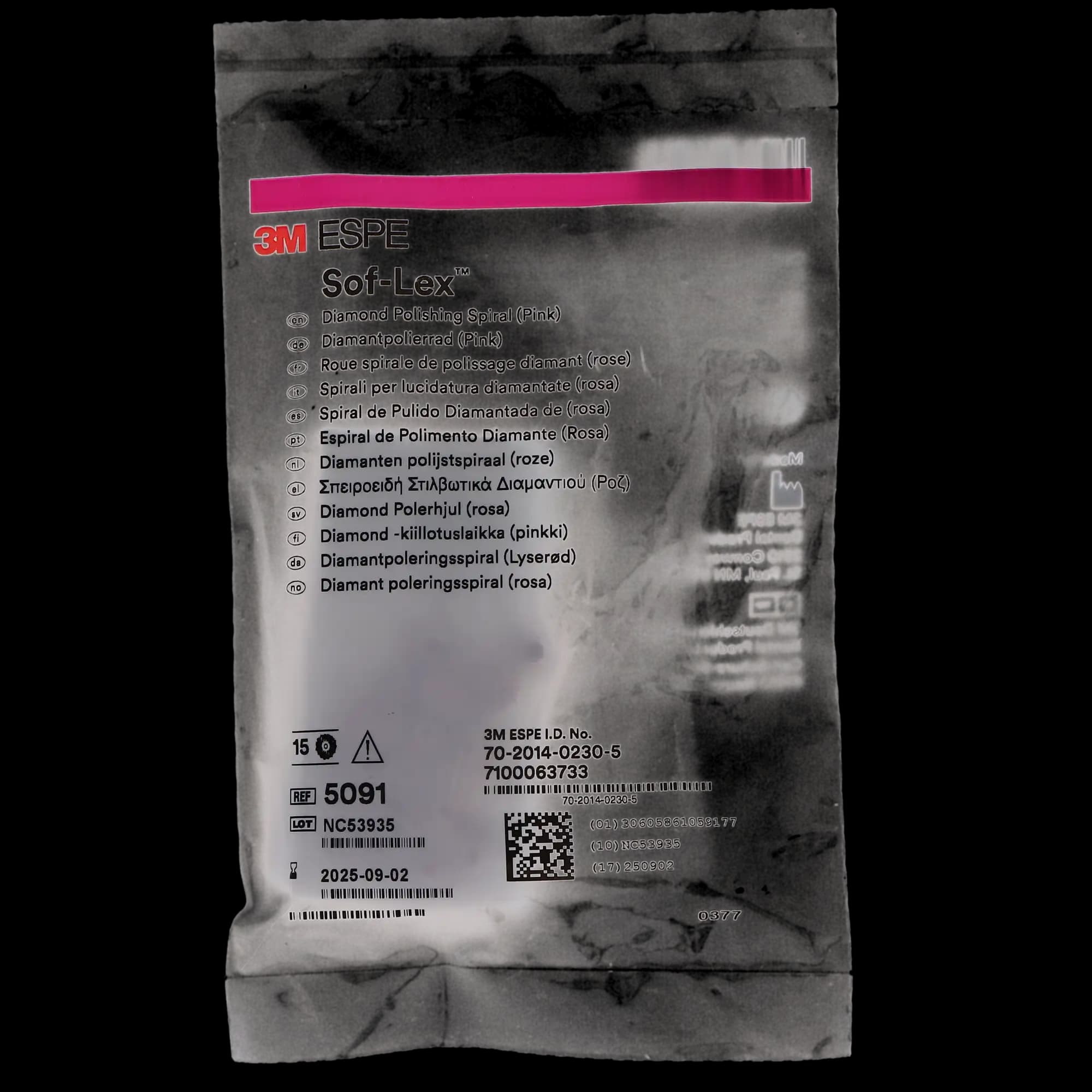 Sof-Lex Diamond Polishing Spiral Wheels, Refill, Pink, 15/Pk, 5091 thumbnail 6