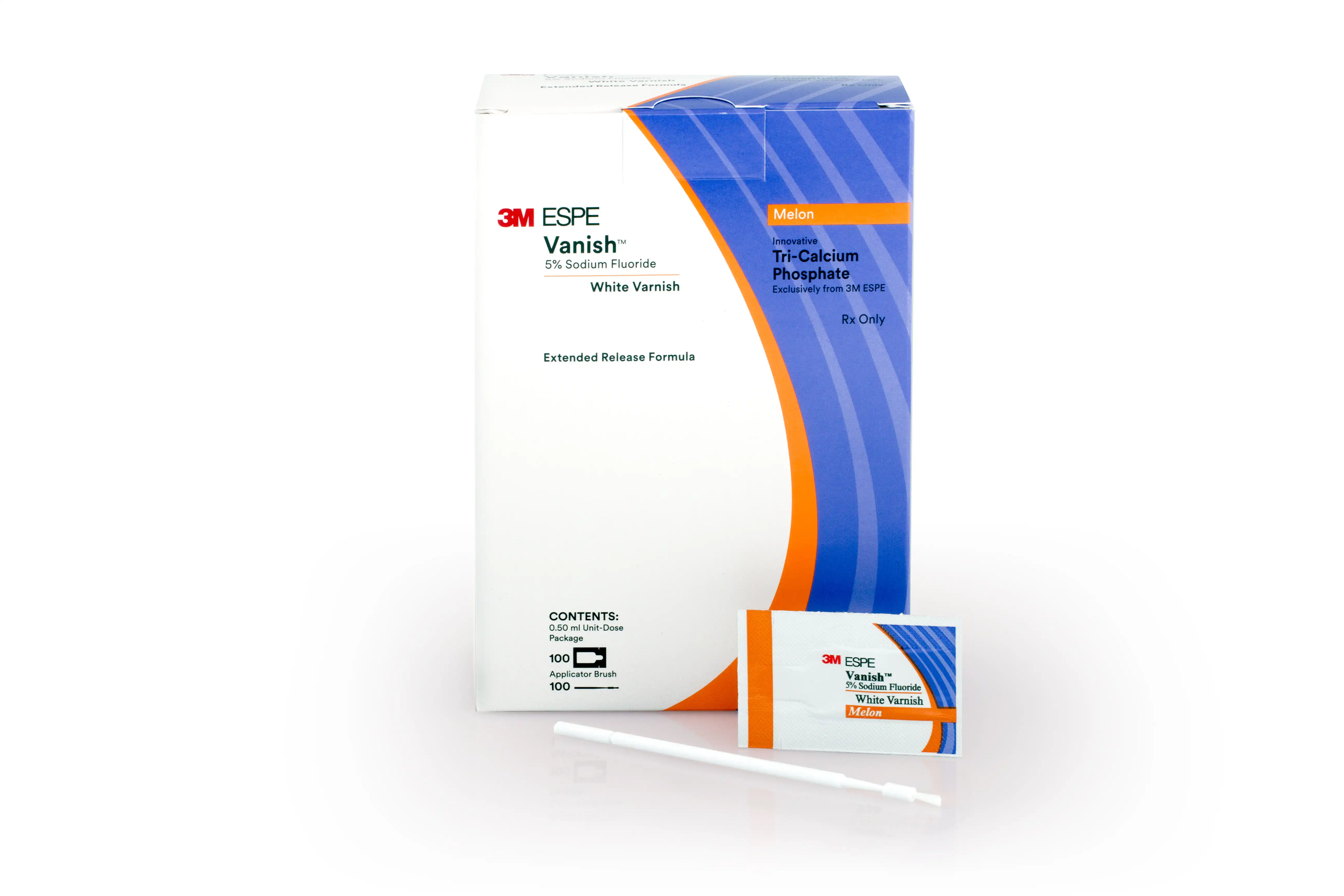 3M Vanish 5% Sodium Fluoride White Varnish with Tri-Calcium Phosphate (TCP), Melon Flavor, 0.5 mL Unit Dose, 1000/Pk, 12151L thumbnail 9