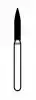 NTI Diamond Bur, FG, Flame, #862-014, 1.4 mm, Coarse, Green, 5/Pk, C862-014 thumbnail 2