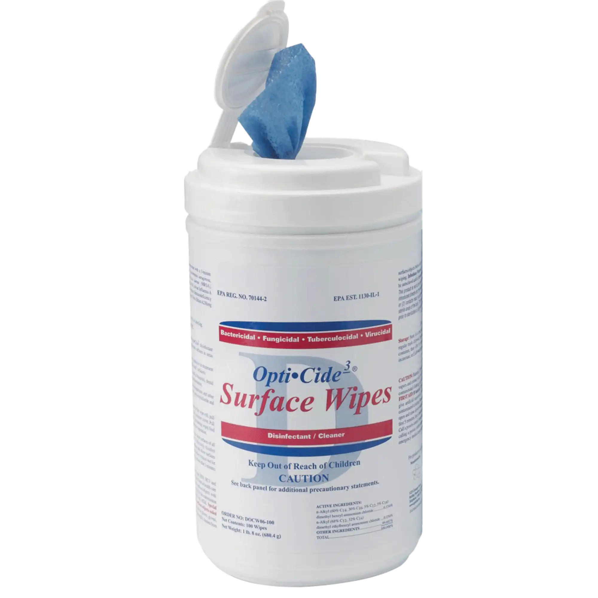 Opti-Cide3 Surface Disinfectant Wipes, 6" x 10", 100/Canister, DOCW06-100 thumbnail 6