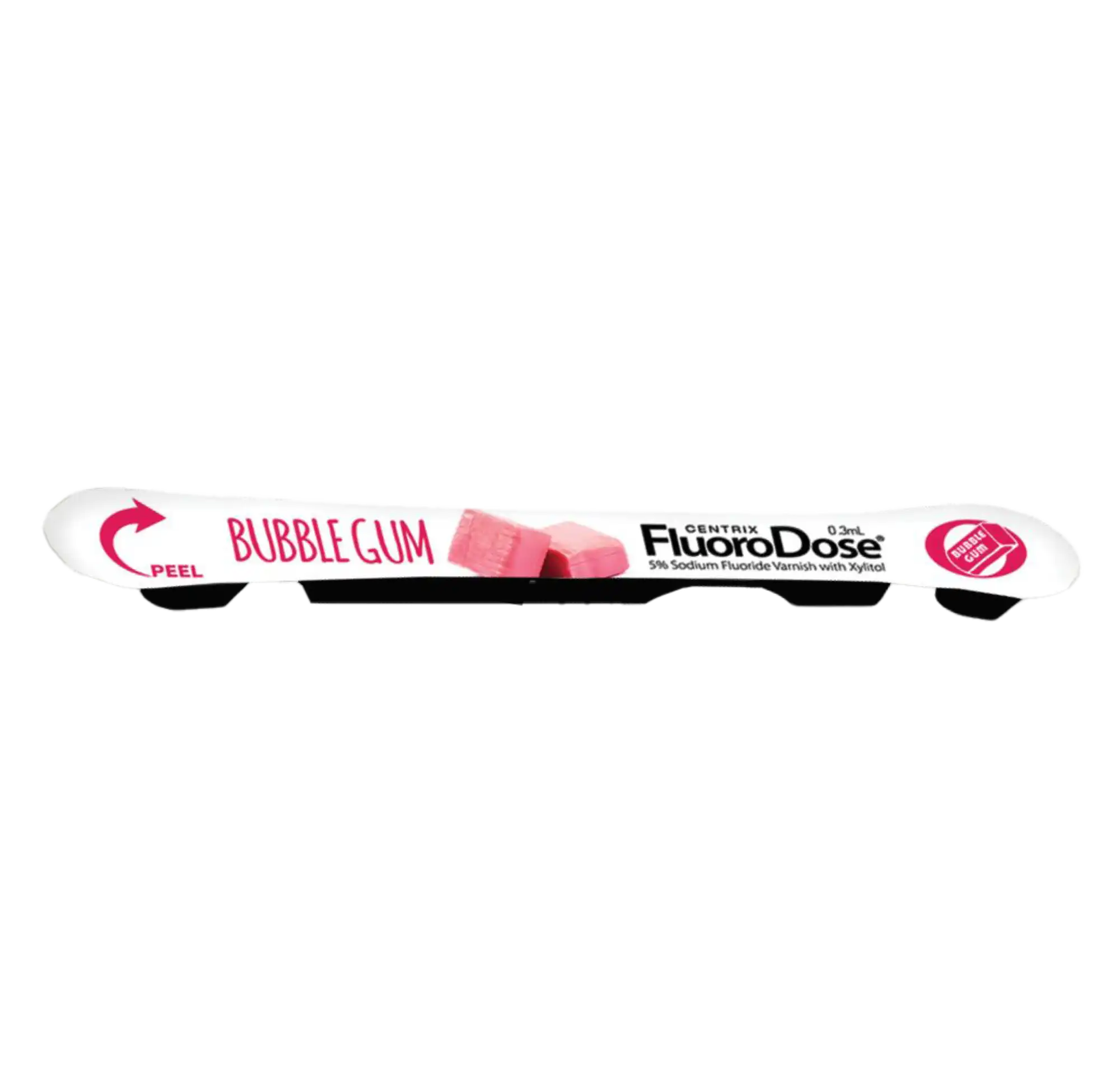 FluoroDose 5% Sodium Fluoride Varnish, Bubble Gum, 0.3 mL Unit Dose with Benda Brush, 120/Pkg, 360087 thumbnail 3