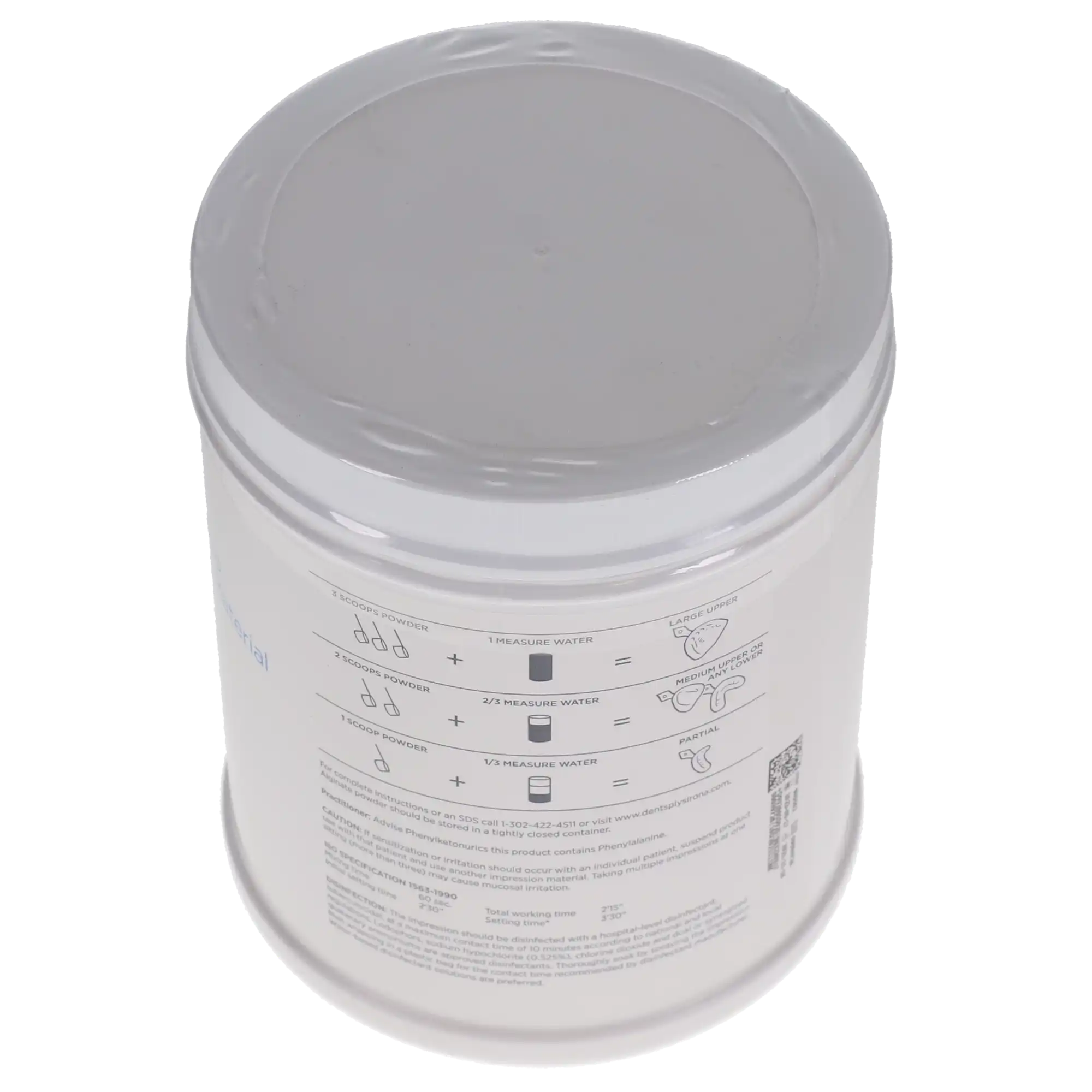 Jeltrate Plus Antimicrobial Dustless Alginate Impression Material, Regular Set, 1 lb Canister, 605502 thumbnail 3