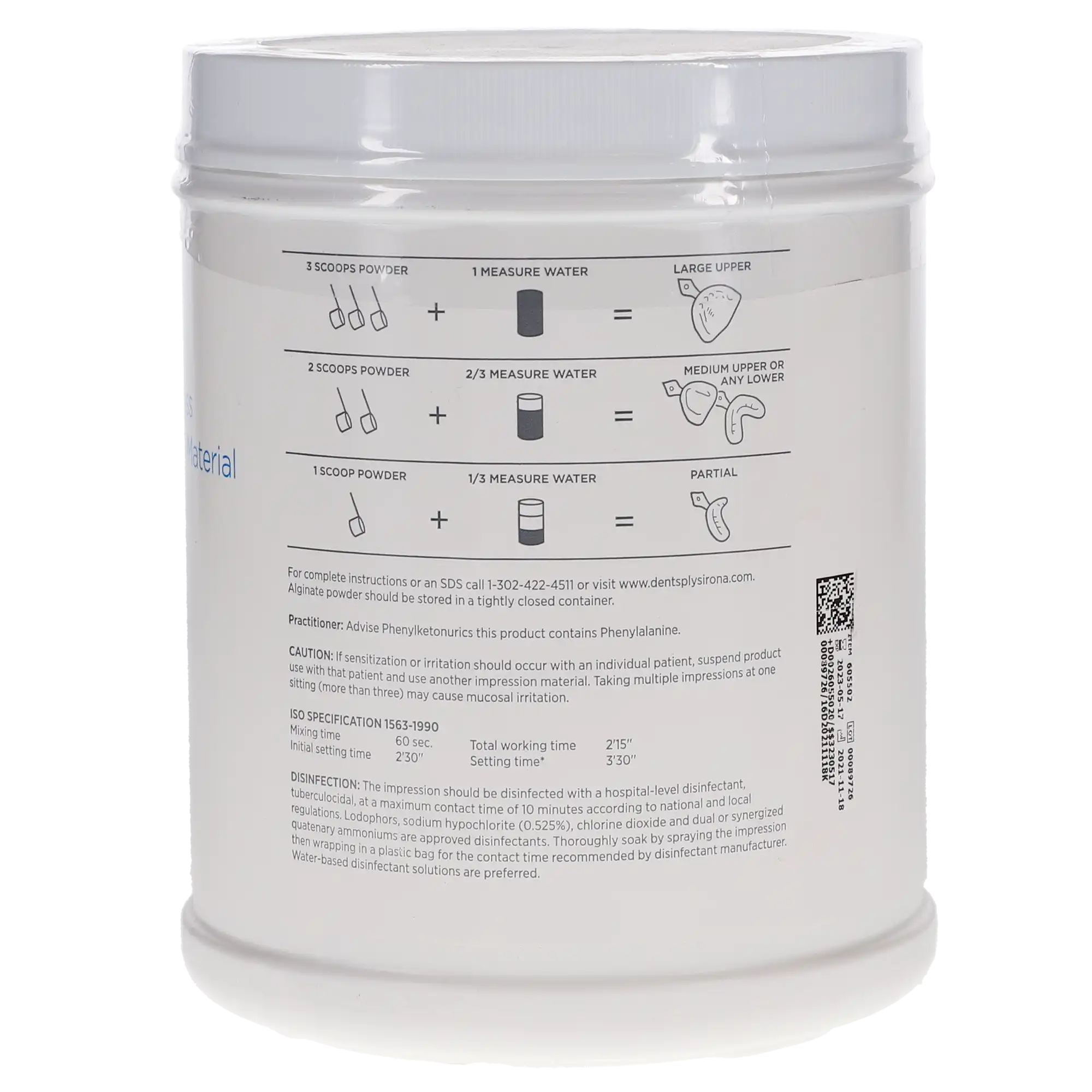 Jeltrate Alginate Impression Material, Regular Set, Beige, 1 lb Can, 608503 thumbnail 3
