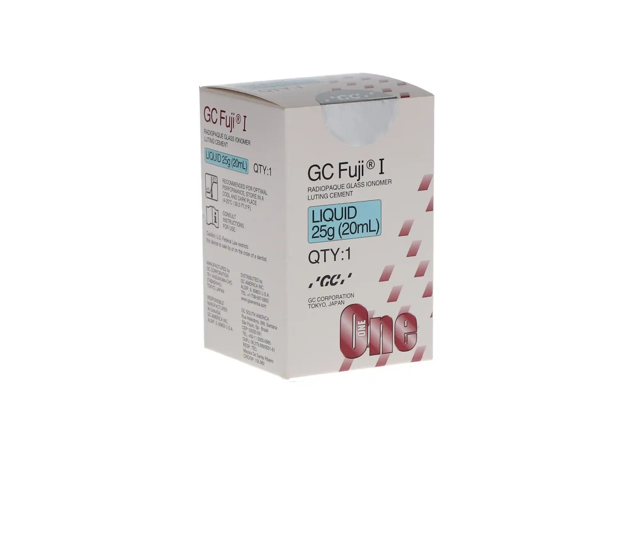 GC Fuji I Glass Ionomer Luting Cement, Liquid Refill, 25 g (20 mL) Bottle, 901009 thumbnail 8