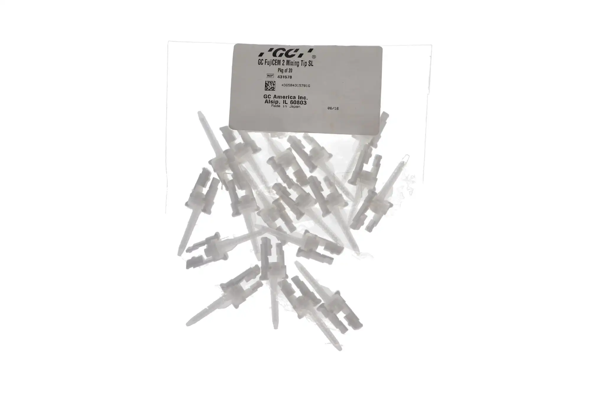GC FujiCEM 2 Mixing Tips SL, Slide & Lock, White, 20/Pk, 431578 thumbnail 6
