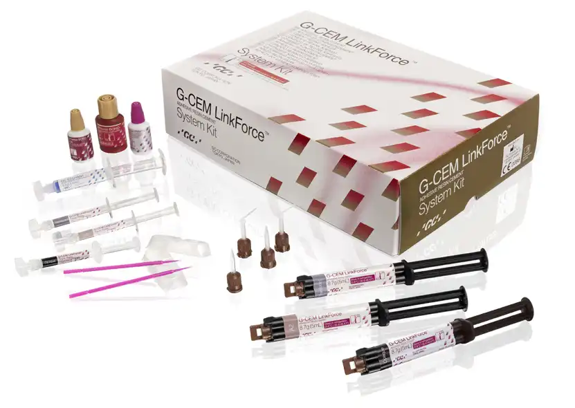 G-CEM LinkForce Adhesive Resin Cement System Kit, Dual-Cure, 3 x 8.7 g Syringes (A2, Translucent, Opaque), 009541 thumbnail 5
