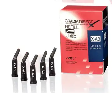 GC Gradia Direct Unitip Refill, P-A3 Posterior Radiopaque, 0.16 ml, 20/Pk, 001999 thumbnail 6
