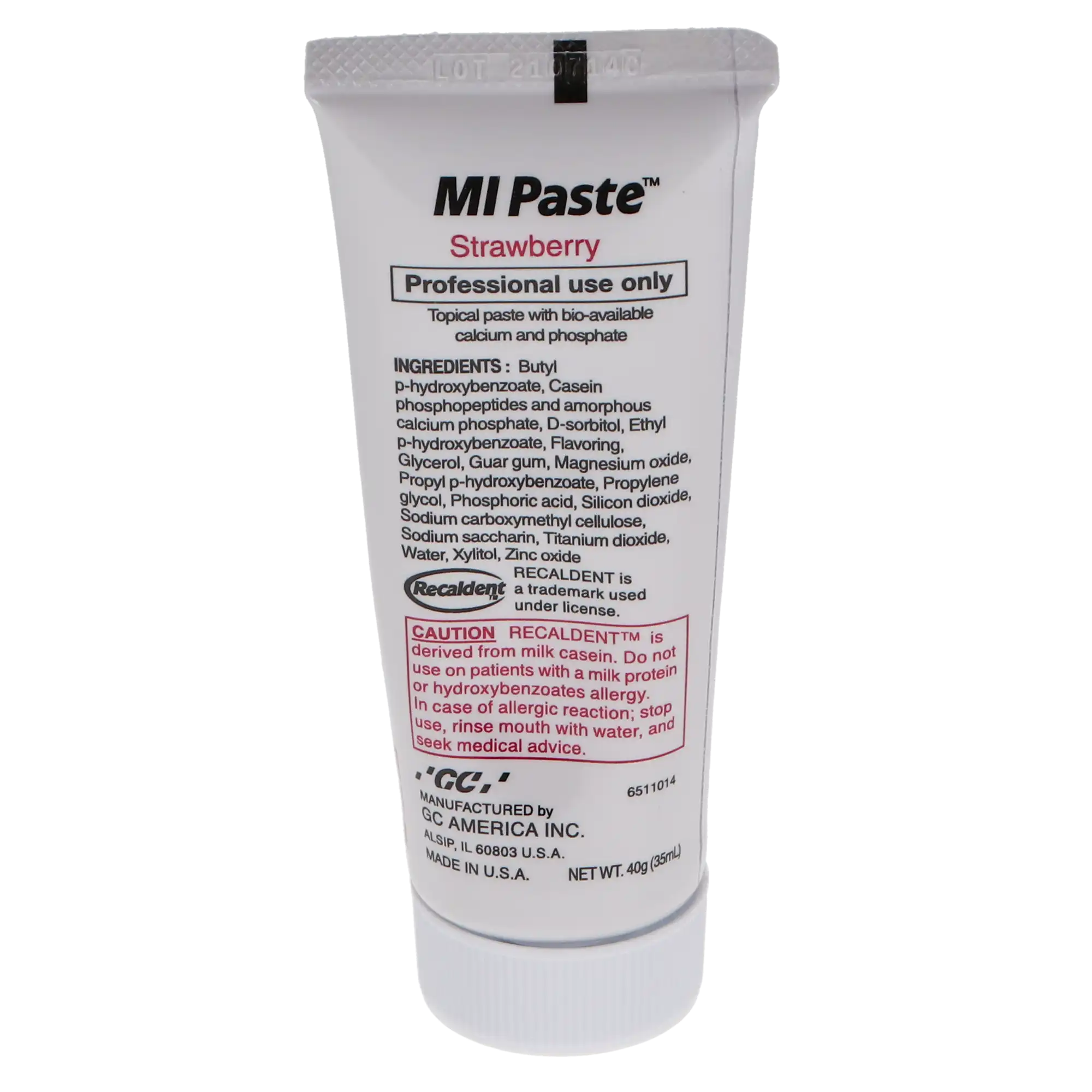 MI Paste Strawberry Topical Tooth Creme, 40 g Tubes, 10/Box, 424505 thumbnail 3