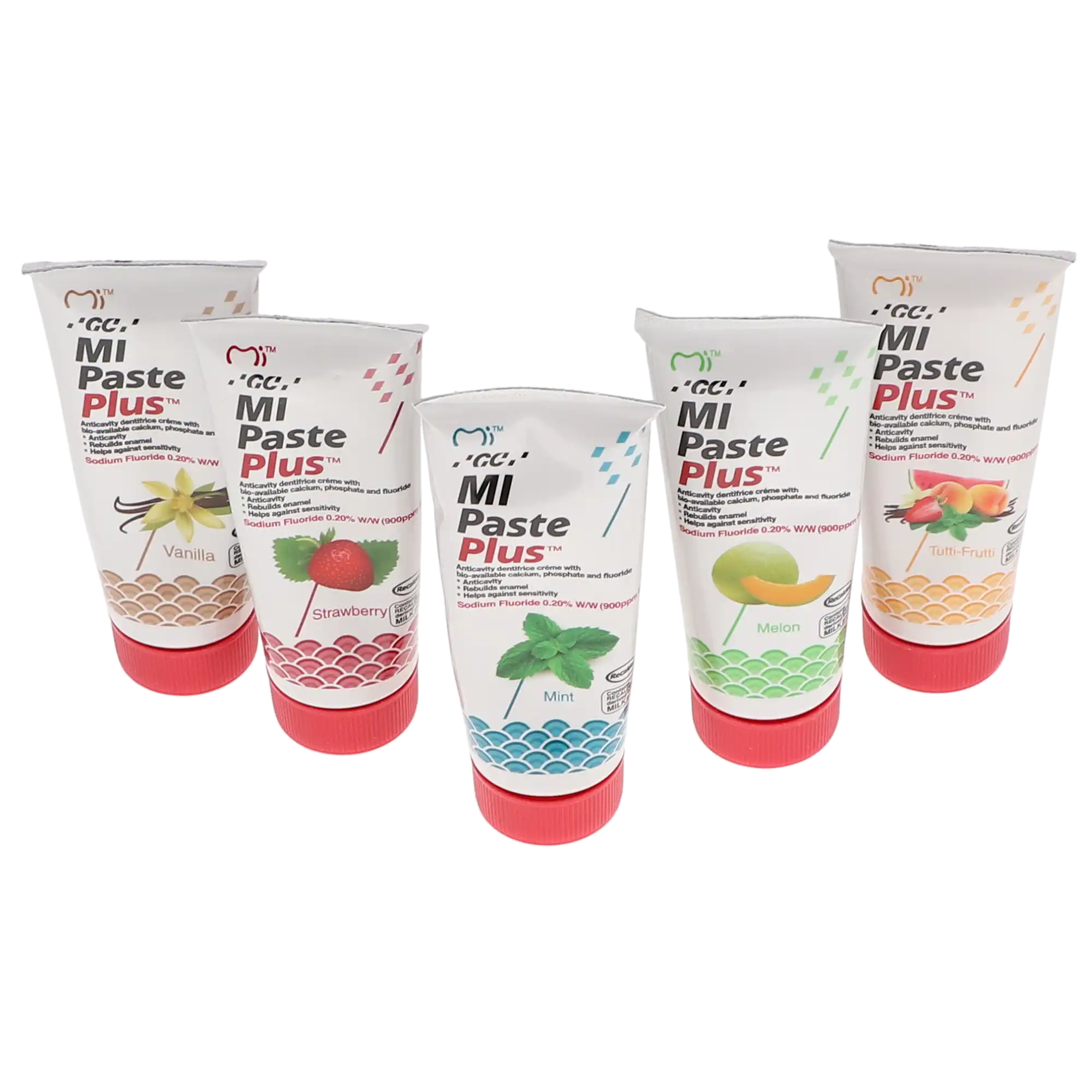 GC America MI Paste Plus Topical Tooth Creme, RECALDENT CPP-ACP with 900 ppm Fluoride, Assorted Flavors, 40 g Tubes, 10/Pk, 422614 thumbnail 9