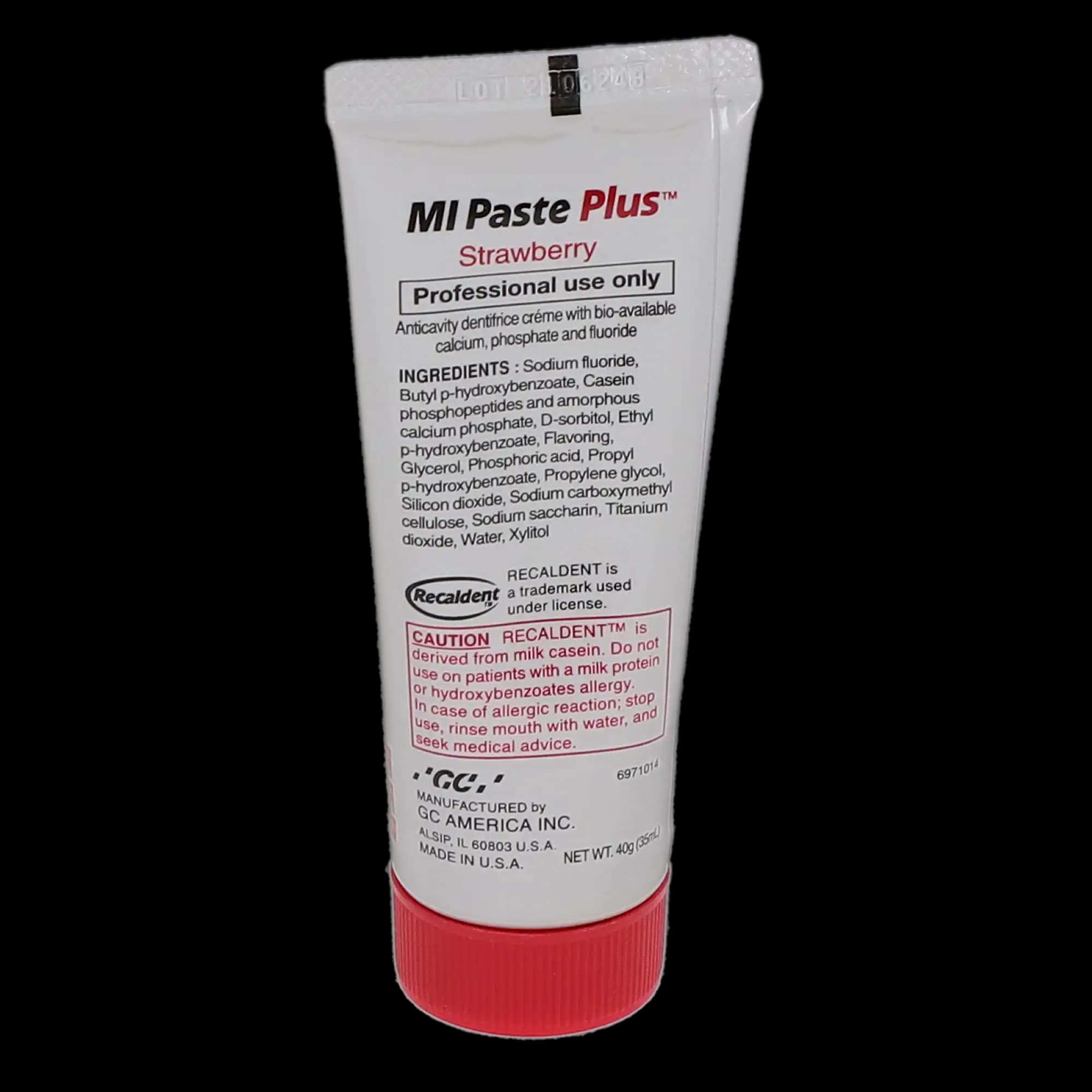 MI Paste Plus Topical Tooth Creme, Strawberry, 40 g Tubes, 10/Pk, 422886 thumbnail 4