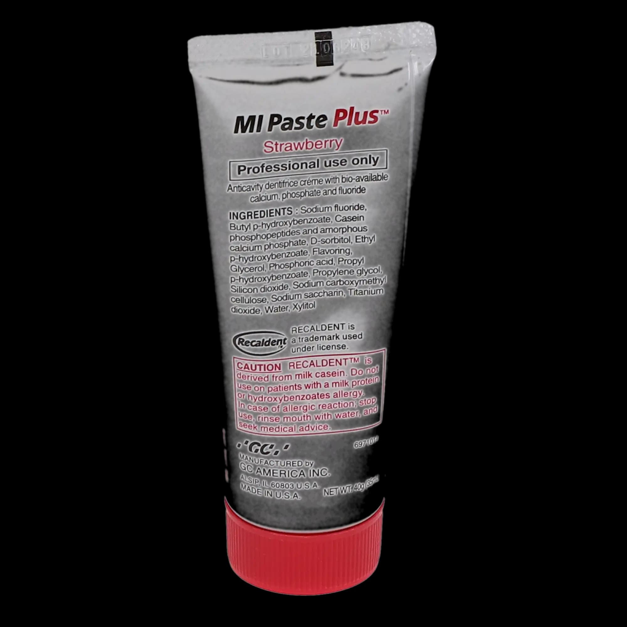 MI Paste Plus Topical Tooth Creme, Strawberry, 40 g Tubes, 10/Pk, 422886 thumbnail 3