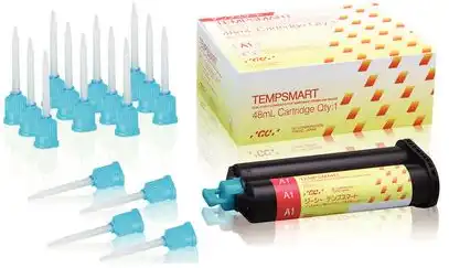 TempSmart Temporary Crown & Bridge Material, Shade A1, 48 mL 1:1 Cartridge with 16 Mixing Tips, 009392 thumbnail 2