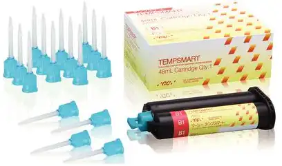GC TempSmart Temporary Crown & Bridge Material, Shade B1, 48 mL 1:1 Cartridge with 16 Mixing Tips, 009396 thumbnail 2