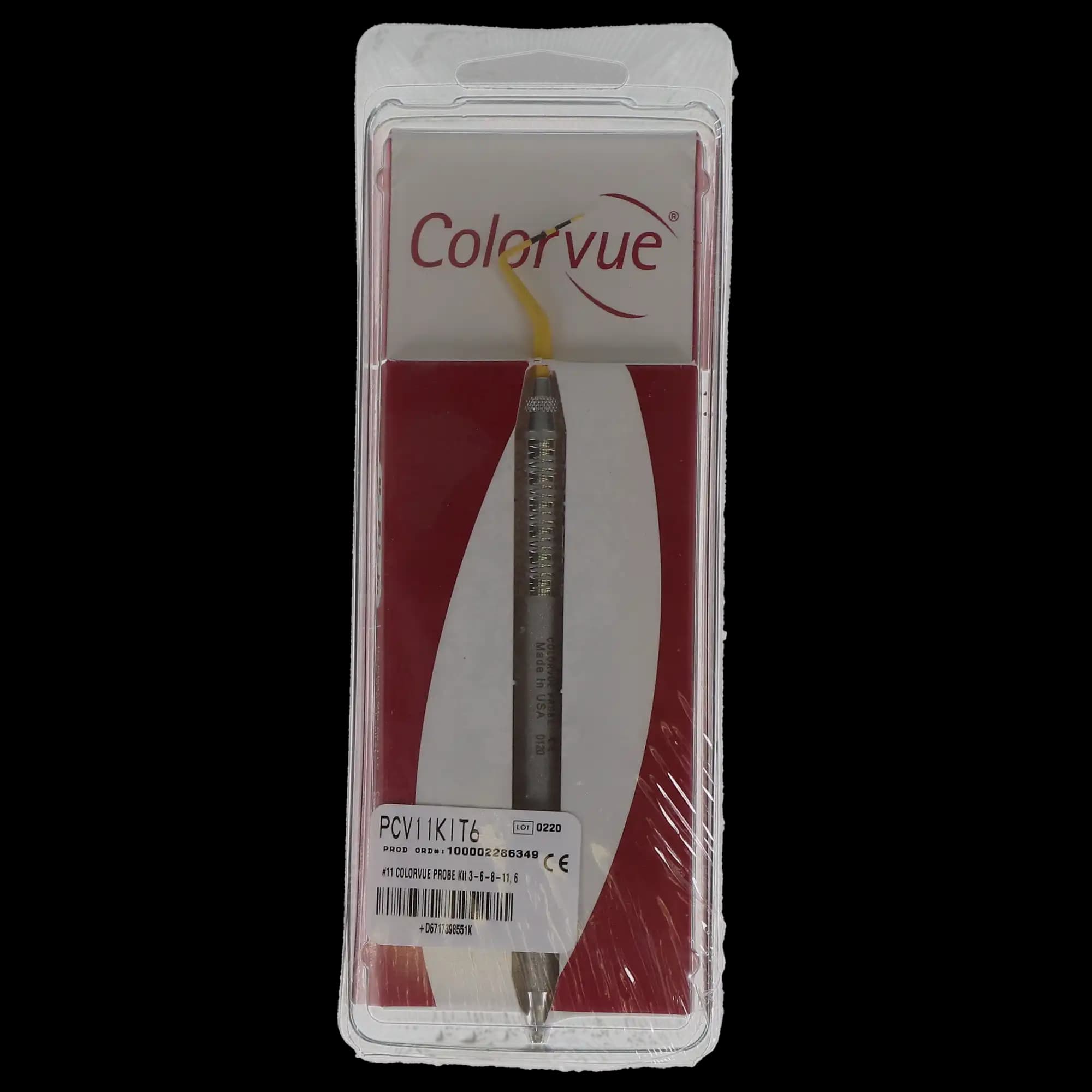 Hu-Friedy Colorvue Perio Probe Kit, #11 (3-6-8-11 Markings), Single-End, #6 Satin Steel Handle, 6 Tips + 1 Handle, PCV11KIT6 thumbnail 5