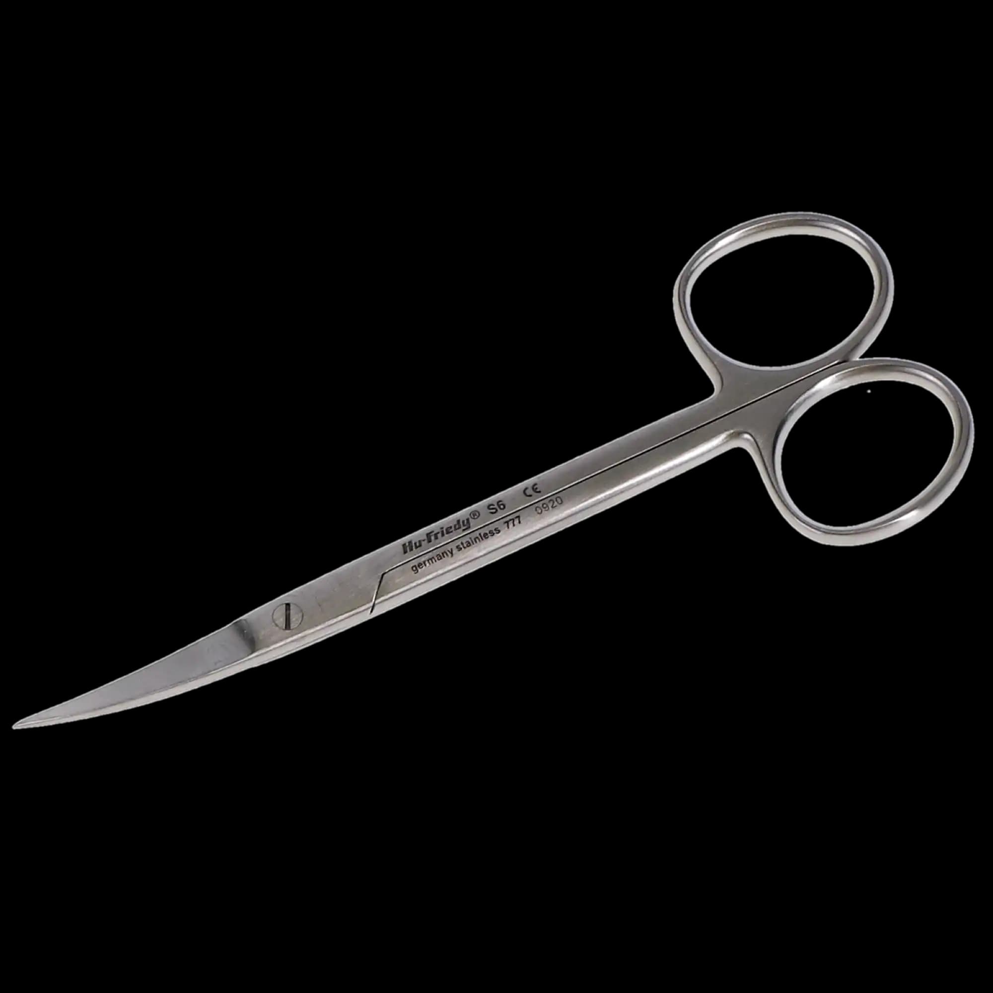 Hu-Friedy #6 Wagner Curved Surgical Scissors, 1 Serrated Blade, 4-1/2 in, Stainless Steel, 1/Pk, S6 thumbnail 4