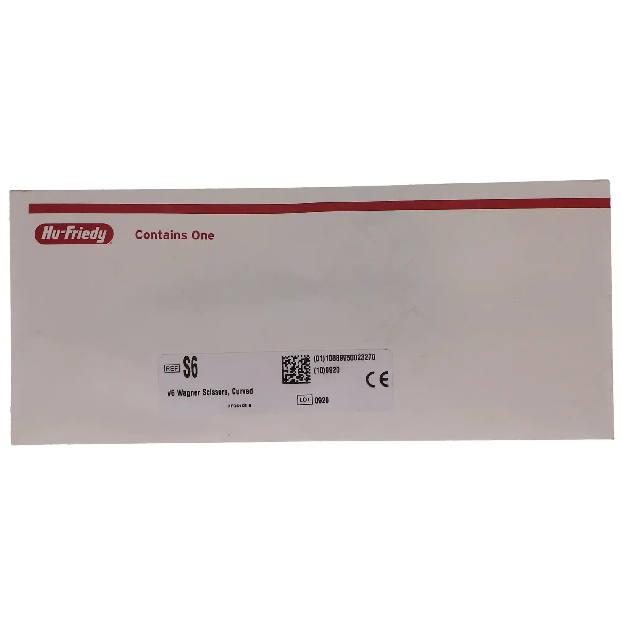 Hu-Friedy #6 Wagner Curved Surgical Scissors, 1 Serrated Blade, 4-1/2 in, Stainless Steel, 1/Pk, S6 thumbnail 5