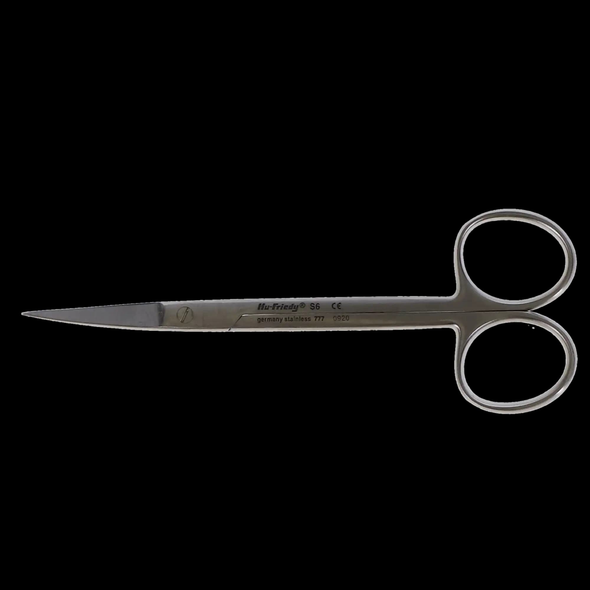 Hu-Friedy #6 Wagner Curved Surgical Scissors, 1 Serrated Blade, 4-1/2 in, Stainless Steel, 1/Pk, S6 thumbnail 6