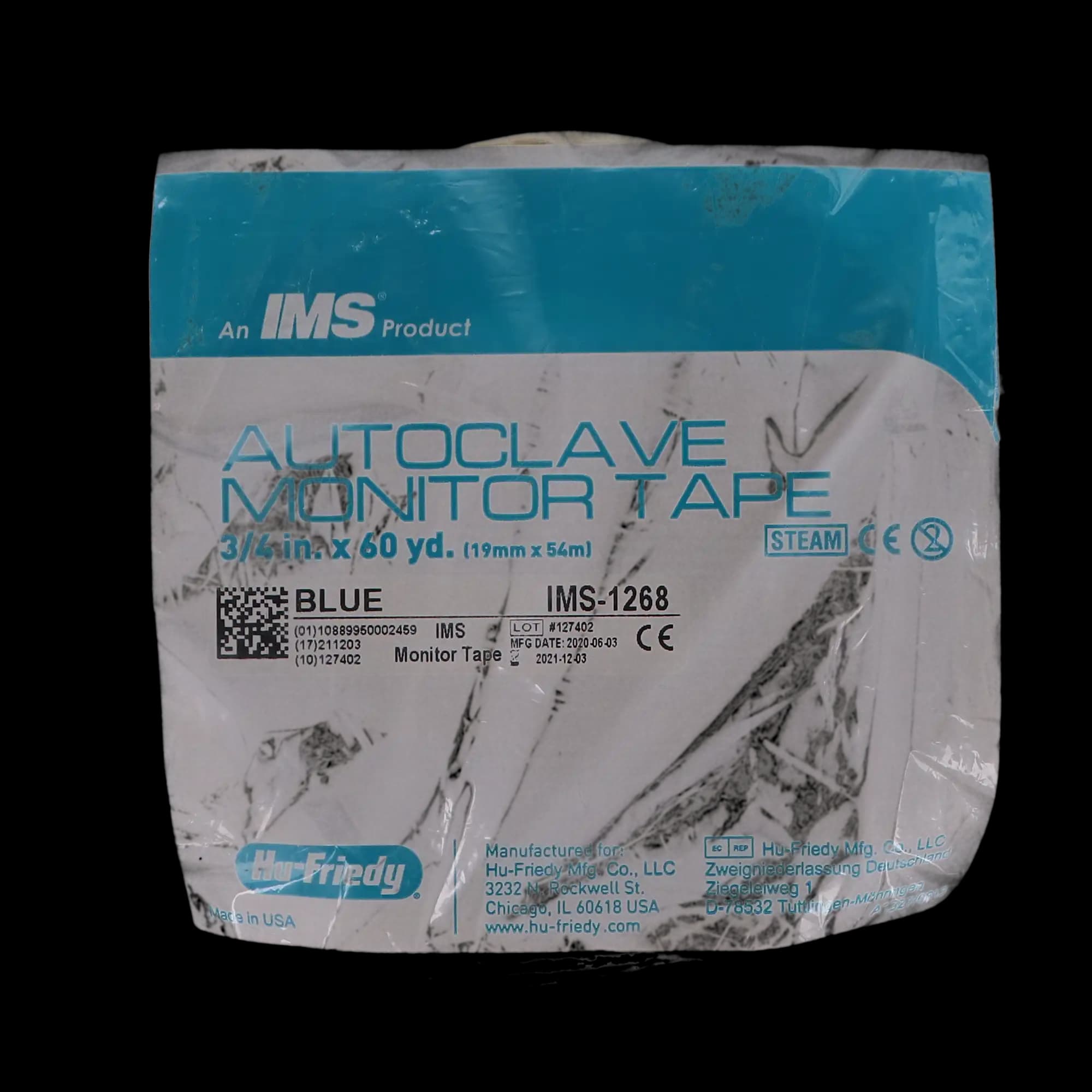 Hu-Friedy IMS Autoclave Monitor Tape, Blue, 3/4 in x 60 yd Roll, IMS-1268 thumbnail 6