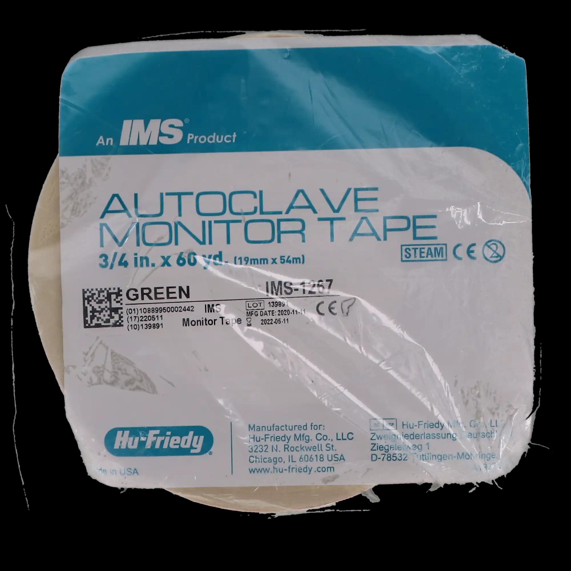 Hu-Friedy IMS Autoclave Monitor Tape, Green, 3/4" x 60 yd Roll, IMS-1267 thumbnail 7