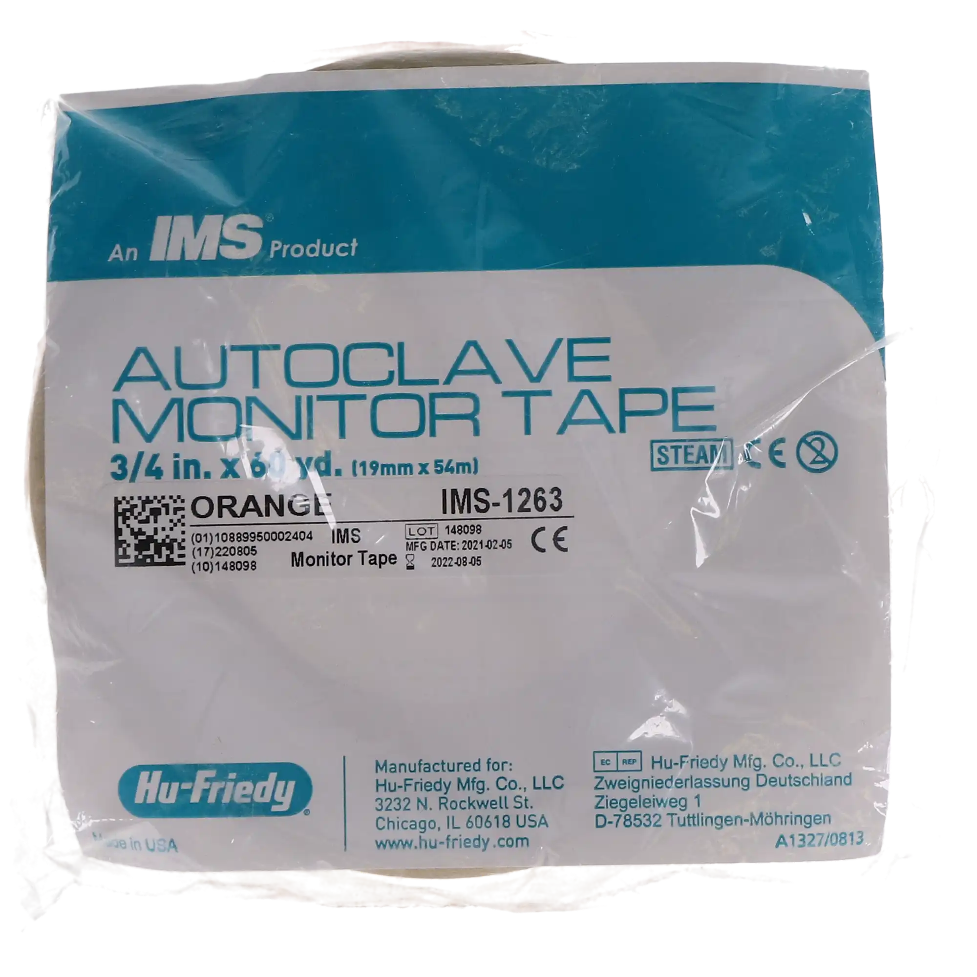 Hu-Friedy IMS Autoclave Monitor Tape, Orange, 3/4" x 60 yd Roll, IMS-1263 thumbnail 6