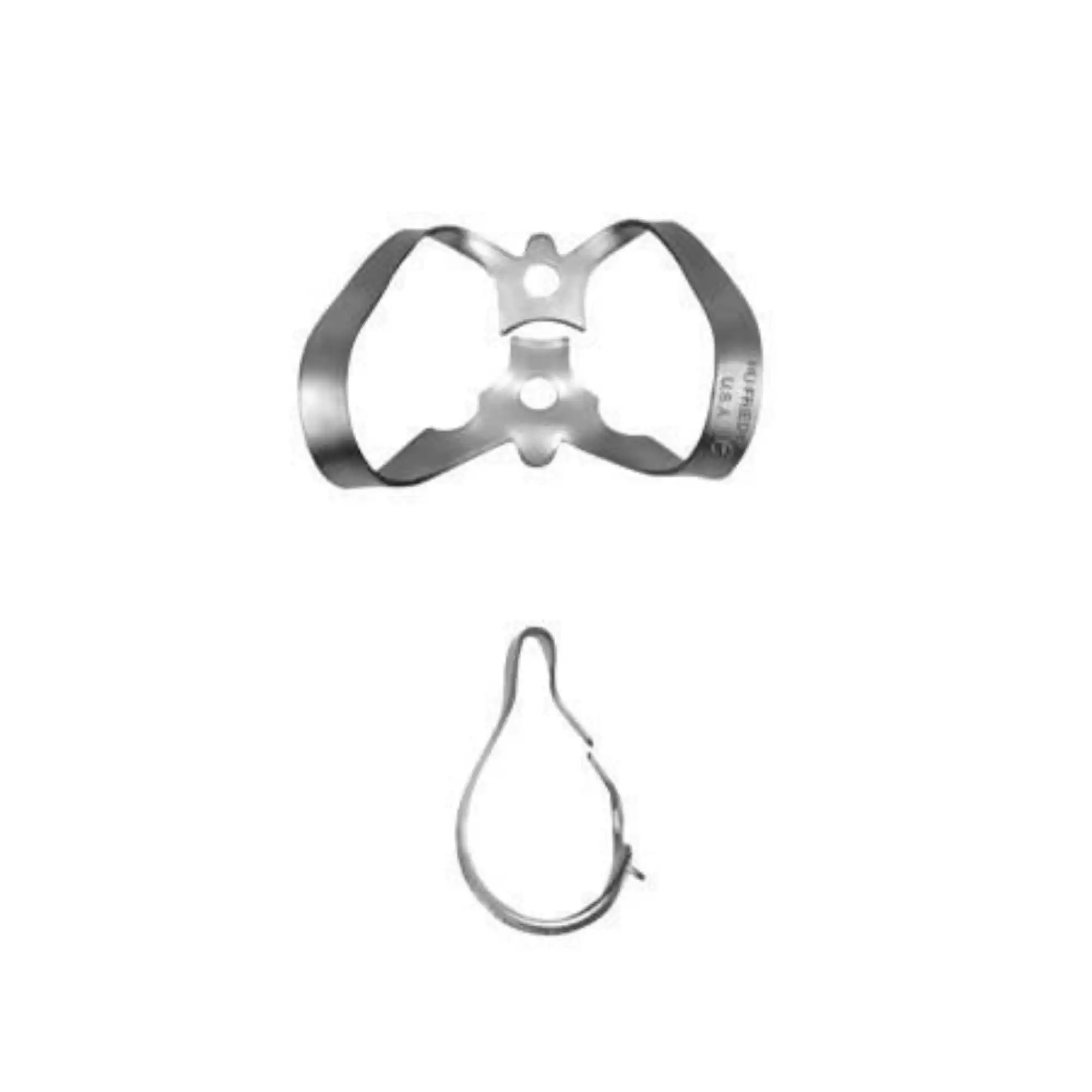 Hu-Friedy Satin Steel Rubber Dam Clamp, #6, Anterior, Winged, RDCM6 thumbnail 2