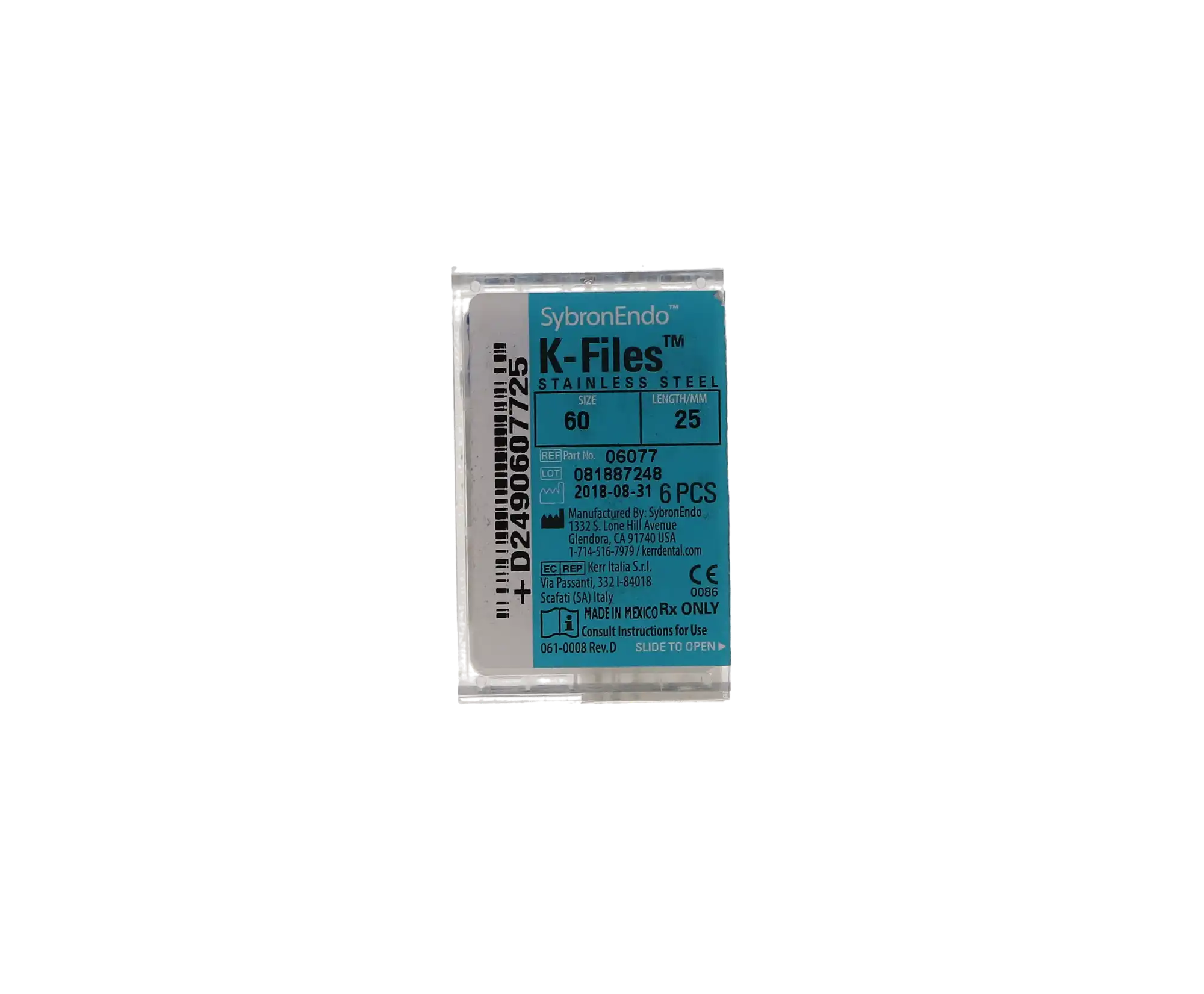 Kerr K-Files, Stainless Steel, 25 mm, #60, Blue, 6/Pk, 06077 thumbnail 6