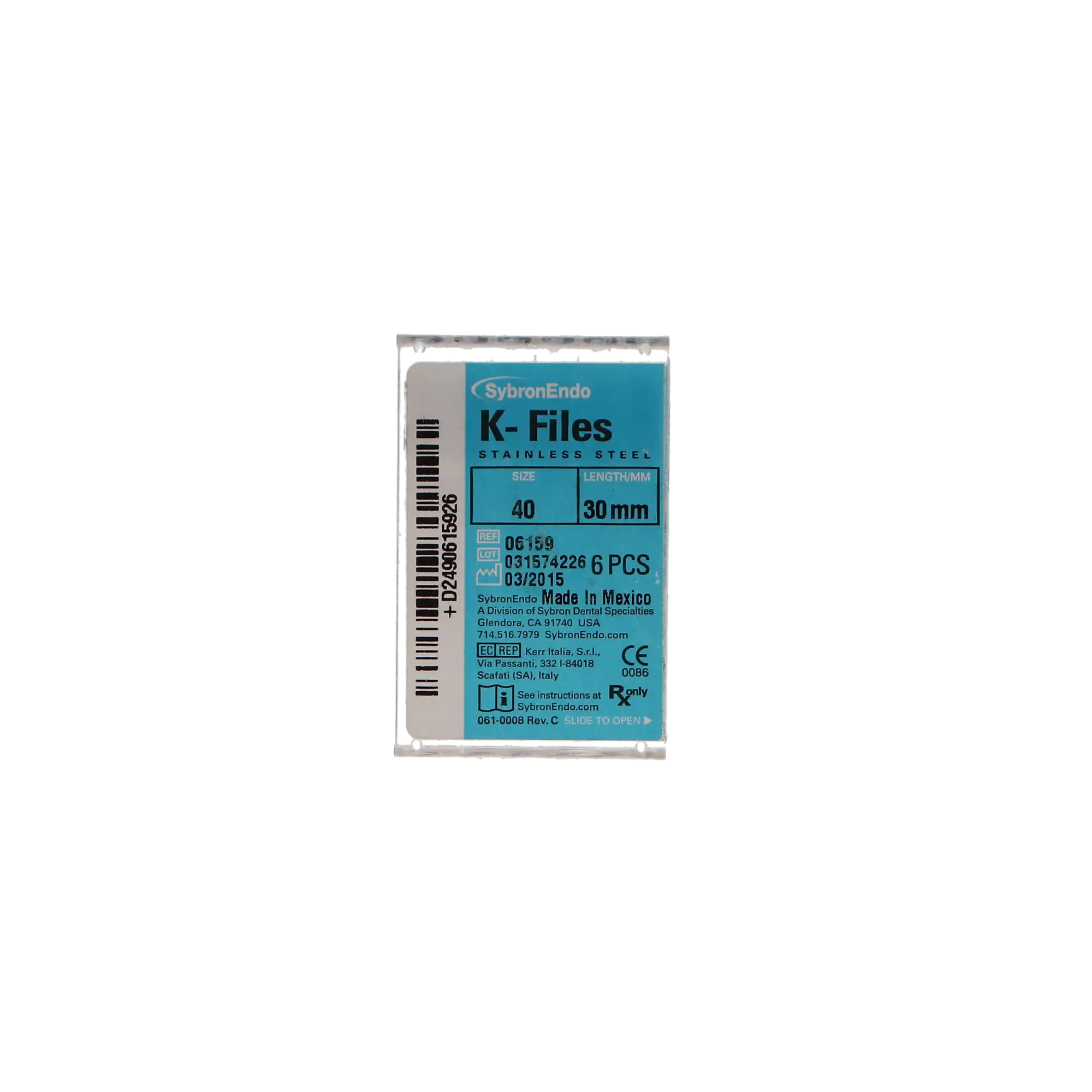 Kerr K-Files, Stainless Steel, 30 mm, #40, Black, 6/Pk, 06159 thumbnail 10