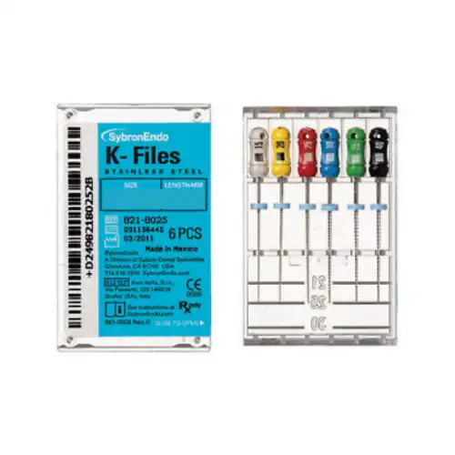Kerr K-Files, Stainless Steel, 30 mm, #70, Green, 6/Pk, 06166 thumbnail 3
