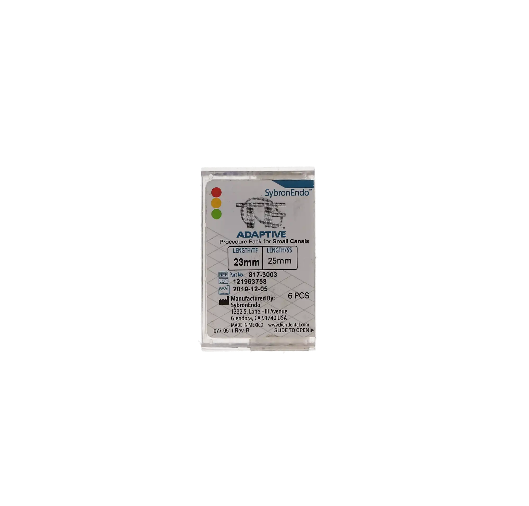 Kerr TF Adaptive Nickel-Titanium Rotary Files, Small Procedure Pack, 23 mm, Assorted, 6/Pk, 817-3003 thumbnail 11