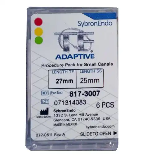 Kerr TF Adaptive NiTi Rotary Files, Procedure Pack, Small, Assorted, 27mm, 6/Pk, 817-3007 thumbnail 8