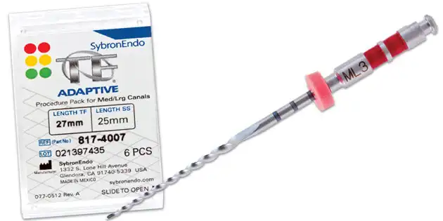 TF Adaptive Nickel-Titanium Rotary Files, Medium/Large Procedure Pack, 27 mm, Assorted, 6/Pk, 817-4007 thumbnail 8