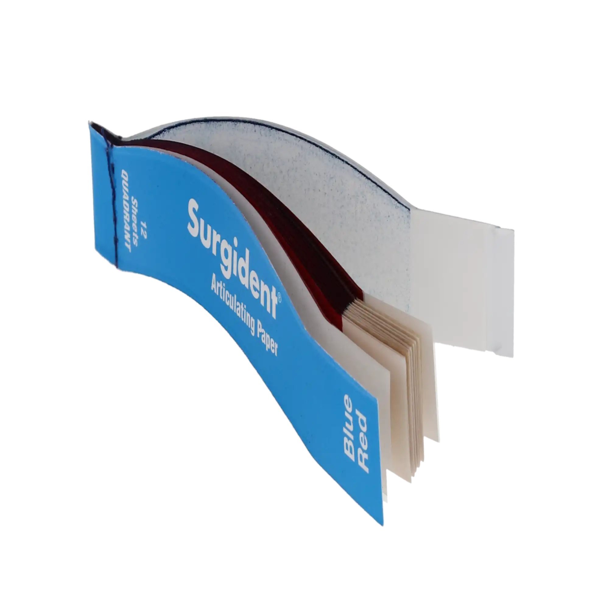 Surgident dispOral Articulating Paper, Curved, Red/Blue, 72 Microns, 12 Books/Box, 50099121 thumbnail 7